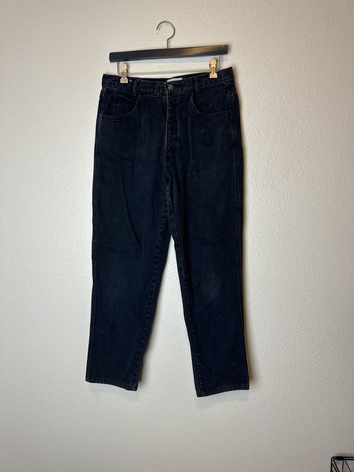 Calvin Klein Vintage 90s CK Calvin Klein USA Black Wash Straight Leg Cotton Size 14 Size 36" / US 14 / IT 50 - 2 Thumbnail