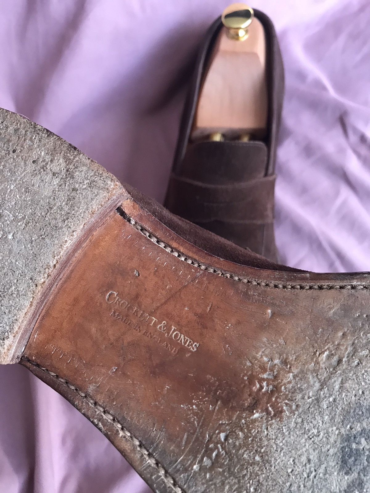 Crockett & Jones SUEDE CROCKETT&JONES HANDMADE IN ENGLAND BROWN PENNY LOAFERS Size US 9.5 / EU 42-43 - 8 Thumbnail