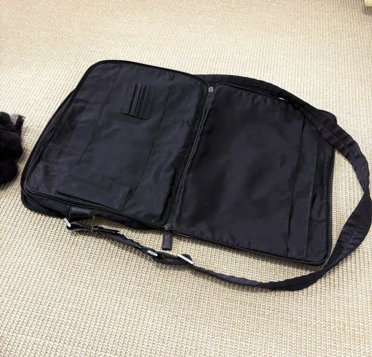 Prada Prada Briefcase Logo Leather Panel Commute Bag J29 Size ONE SIZE - 5 Thumbnail