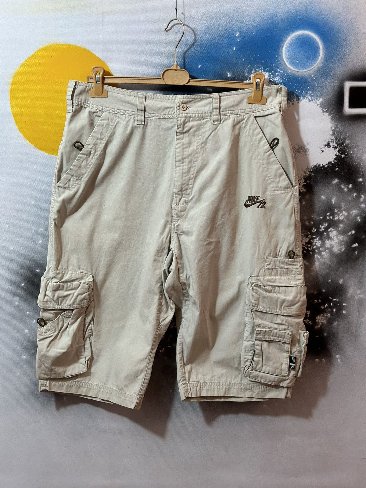 Nike × Vintage Vintage Nike Cargo Shorts Travis Style Y2K Size US 36 / EU 52 - 2 Thumbnail