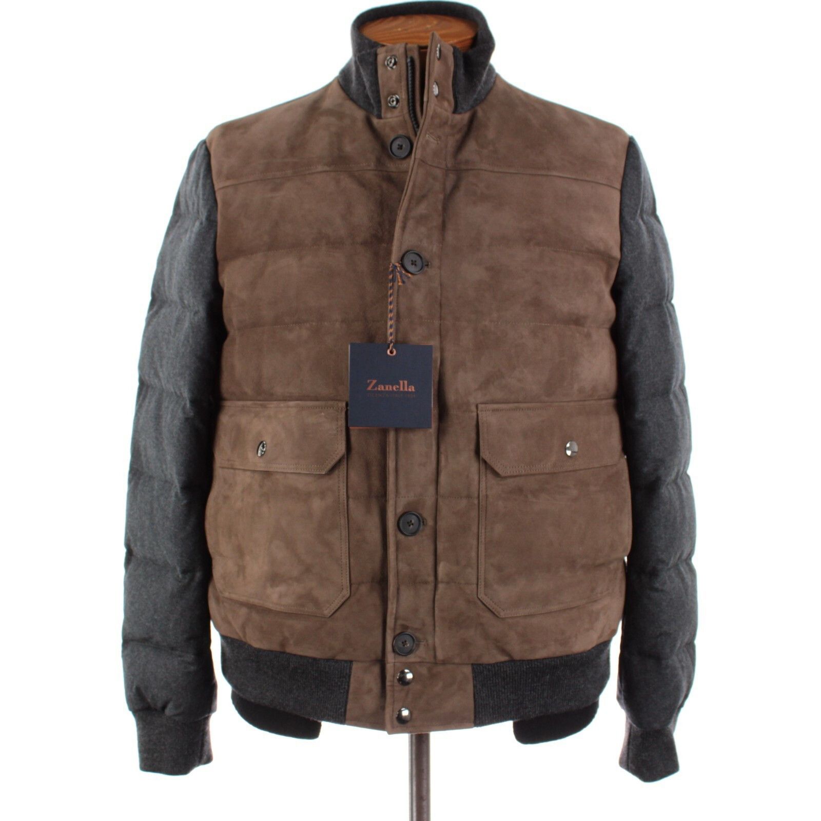 Zanella Zanella Jacket Size M US In Brown Wool & Suede Size US M / EU 48-50 / 2 - 1 Thumbnail
