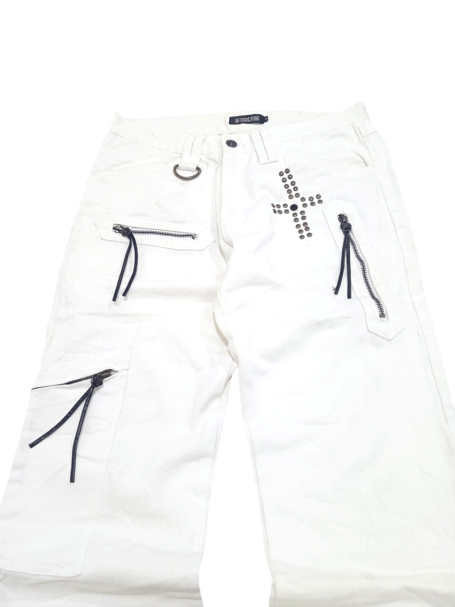 If Six Was Nine × Japanese Brand × Le Grande Bleu (L.G.B.) Batsu Studio Flare Studded Pocket Jeans Size US 30 / EU 46 - 3 Thumbnail