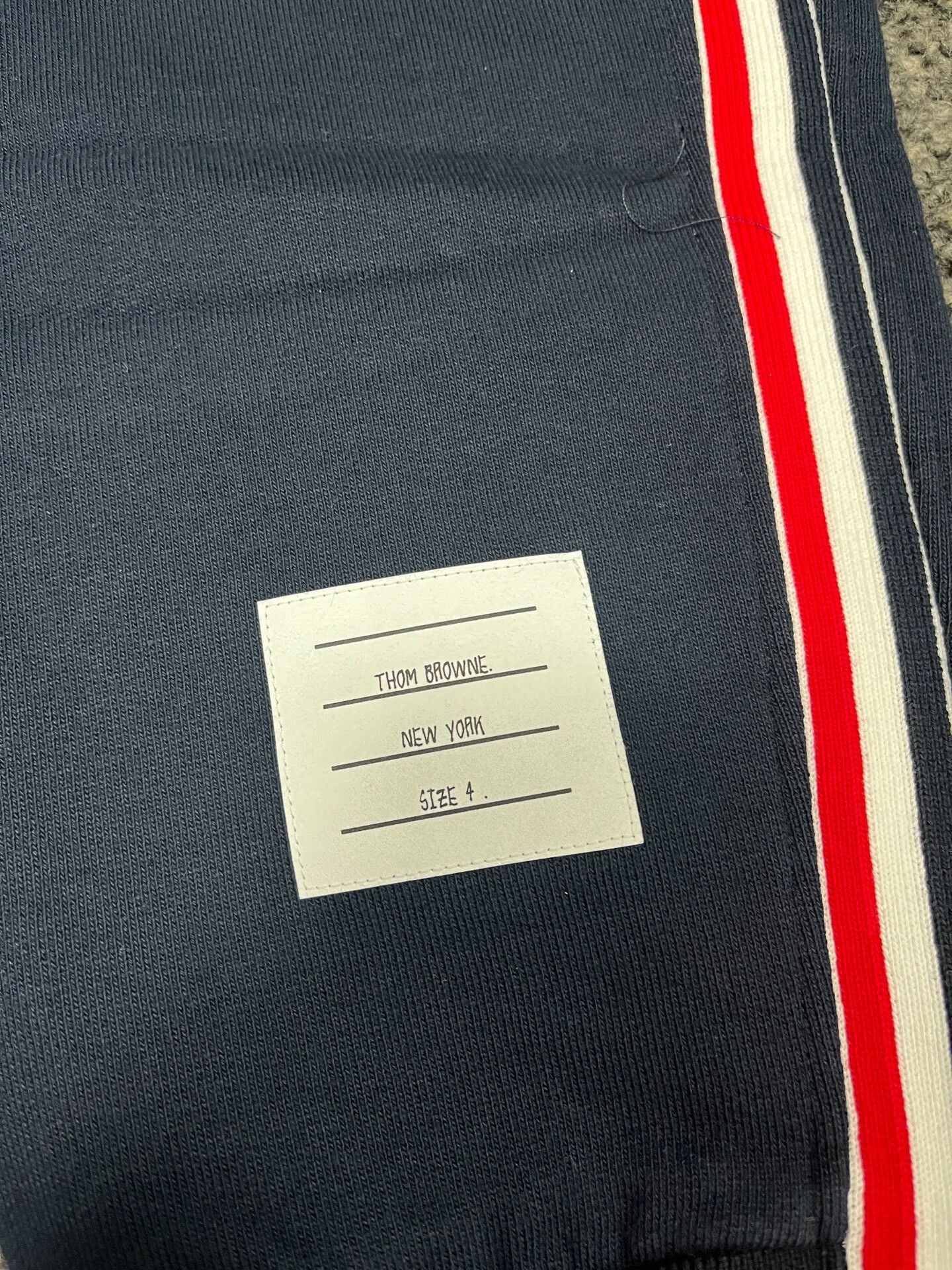 Thom Browne Thom Browne Navy Side Stripe Sweatpants Size US 34 / EU 50 - 5 Thumbnail