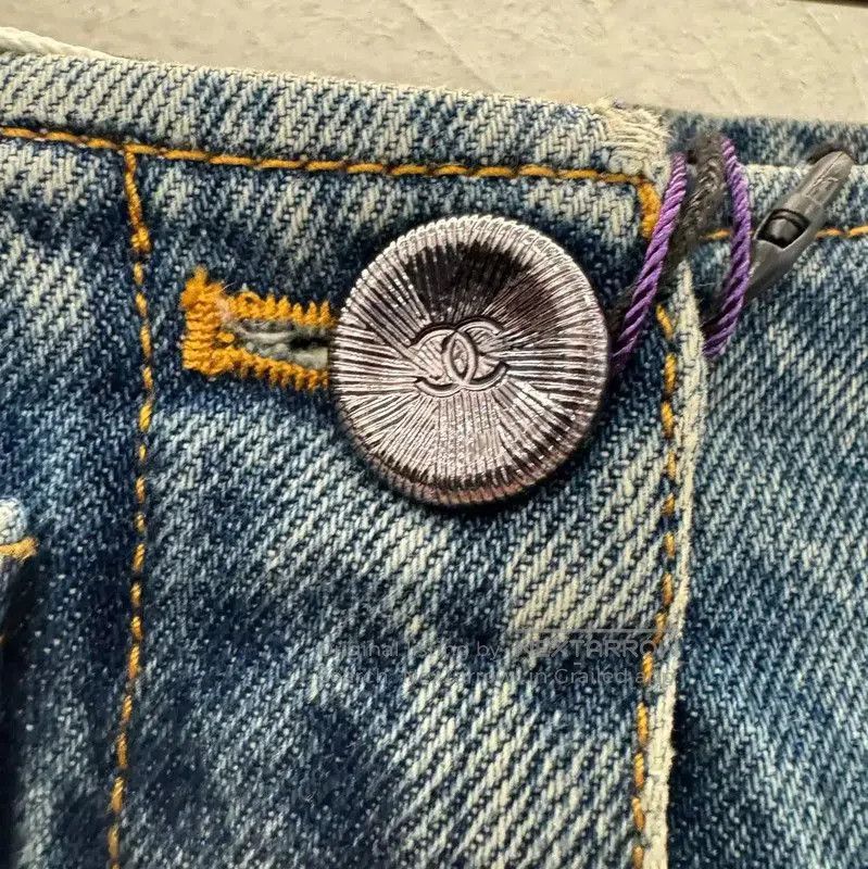 Chanel Chanel Blue Denim Women's Jeans Size XS . Size 23" - 3 Thumbnail