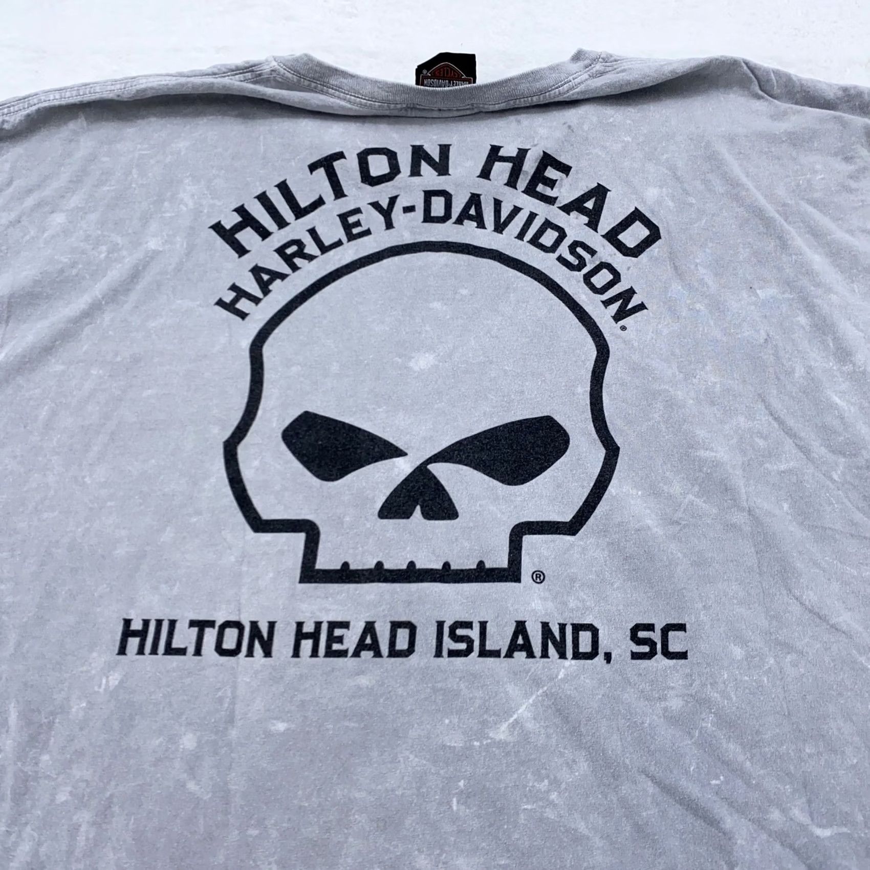 Harley Davidson Harley-Davidson Shirt Mens 3XL Gray Skull Biker Motorcycle Tee Size US XXL / EU 58 / 5 - 3 Thumbnail
