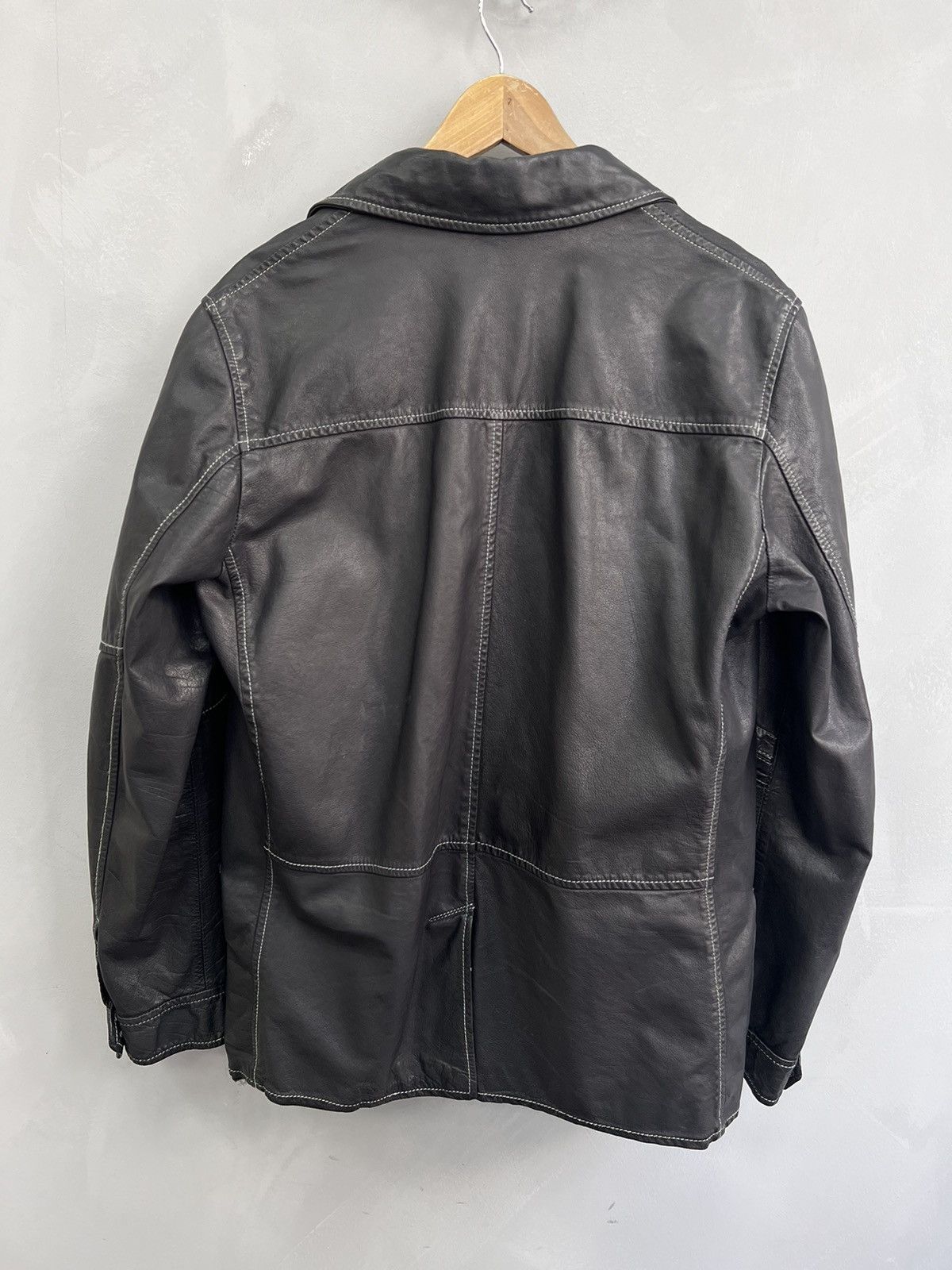 Roberto Cavalli RARE Vintage Roberto Cavalli LEATHER JACKET black blazer Size US L / EU 52-54 / 3 - 12 Thumbnail
