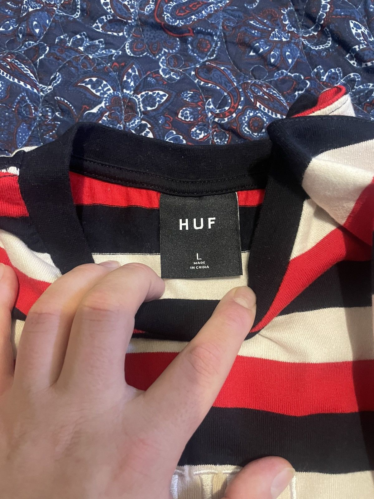 Huf Huf Striped Tee Size US L / EU 52-54 / 3 - 2 Thumbnail