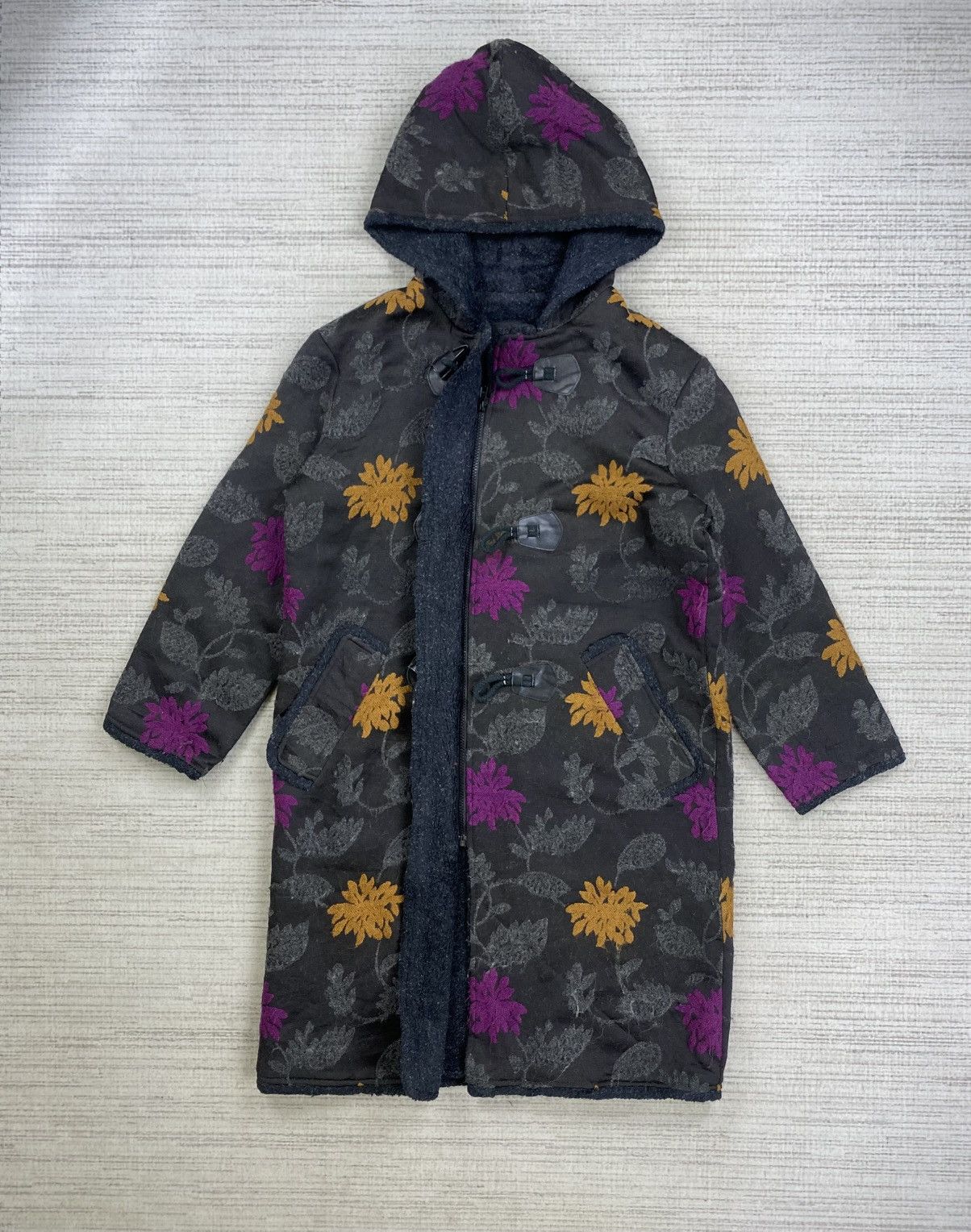 Anna Sui Vintage Anna Sui Embroidery Floral Design Wool Hoodie Jacket Size M / US 6-8 / IT 42-44 - 5 Thumbnail