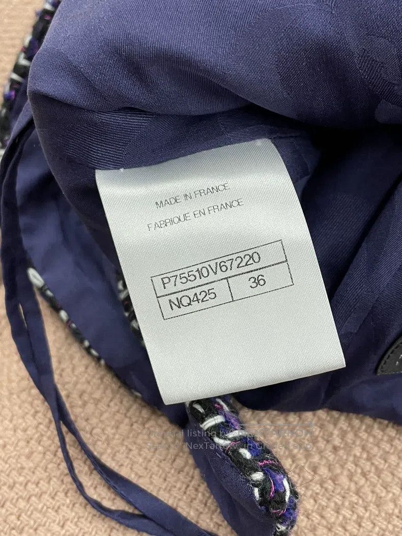 Chanel Chanel Blue and purple tweed braided dress Size XS / US 0-2 / IT 36-38 - 6 Thumbnail