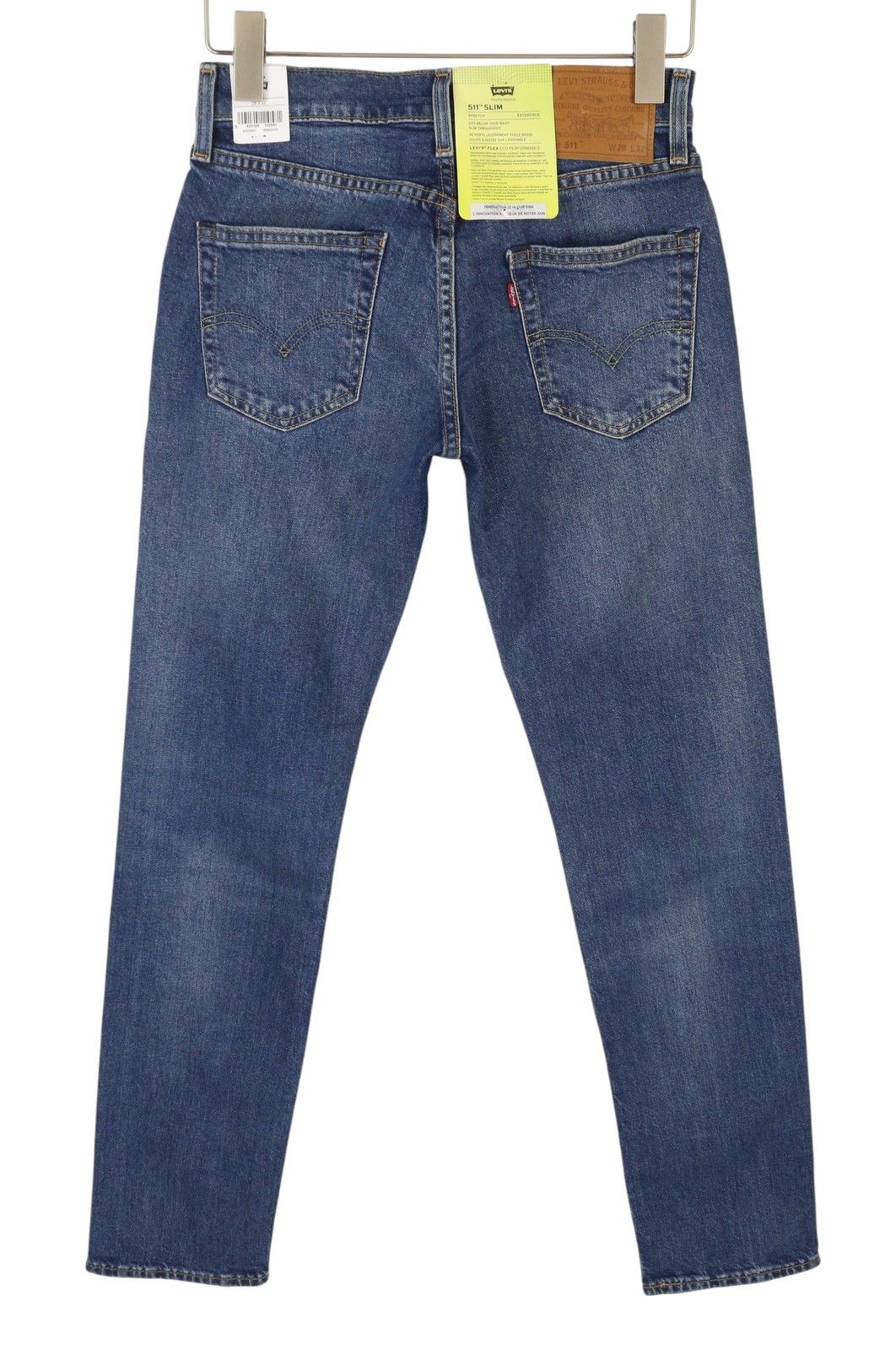 Levi's 511 W28/L32 Big E Slim Zip Faded Blue Jeans 87069 Size US 28 / EU 44 - 2 Thumbnail