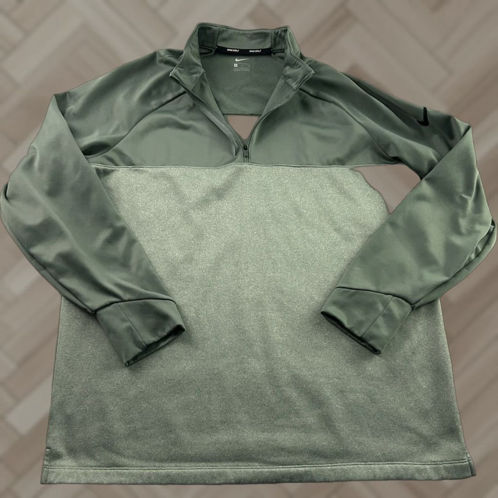 Nike Nike Golf Fleece Lined 1/4 Zip Pullover Jacket Men's XL Green Size US XL / EU 56 / 4 - 1 Thumbnail