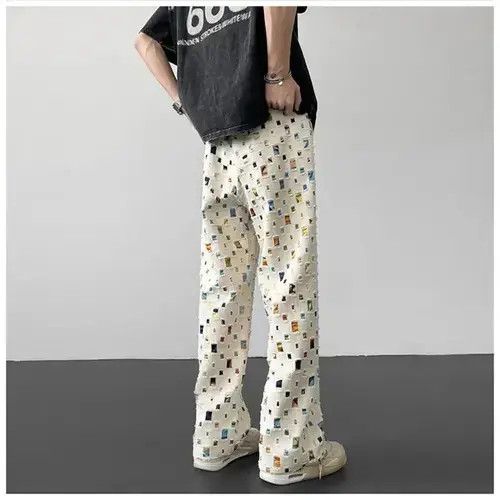 Japanese Brand × Vintage Men Loose Straight Elastic Waist Pants Retro Size US 32 / EU 48 - 3 Thumbnail