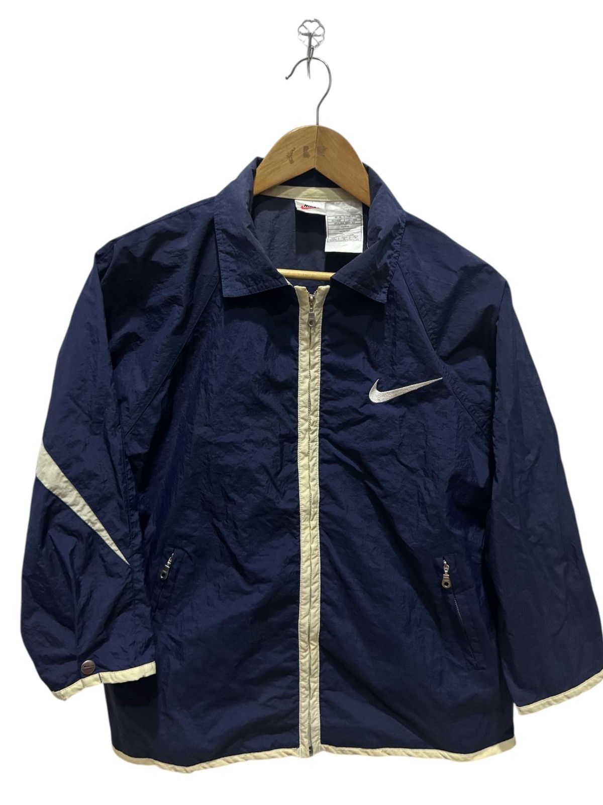 Nike × Vintage Vintage Nike Swoosh Big Logo Windbreaker Size US M / EU 48-50 / 2 - 2 Thumbnail