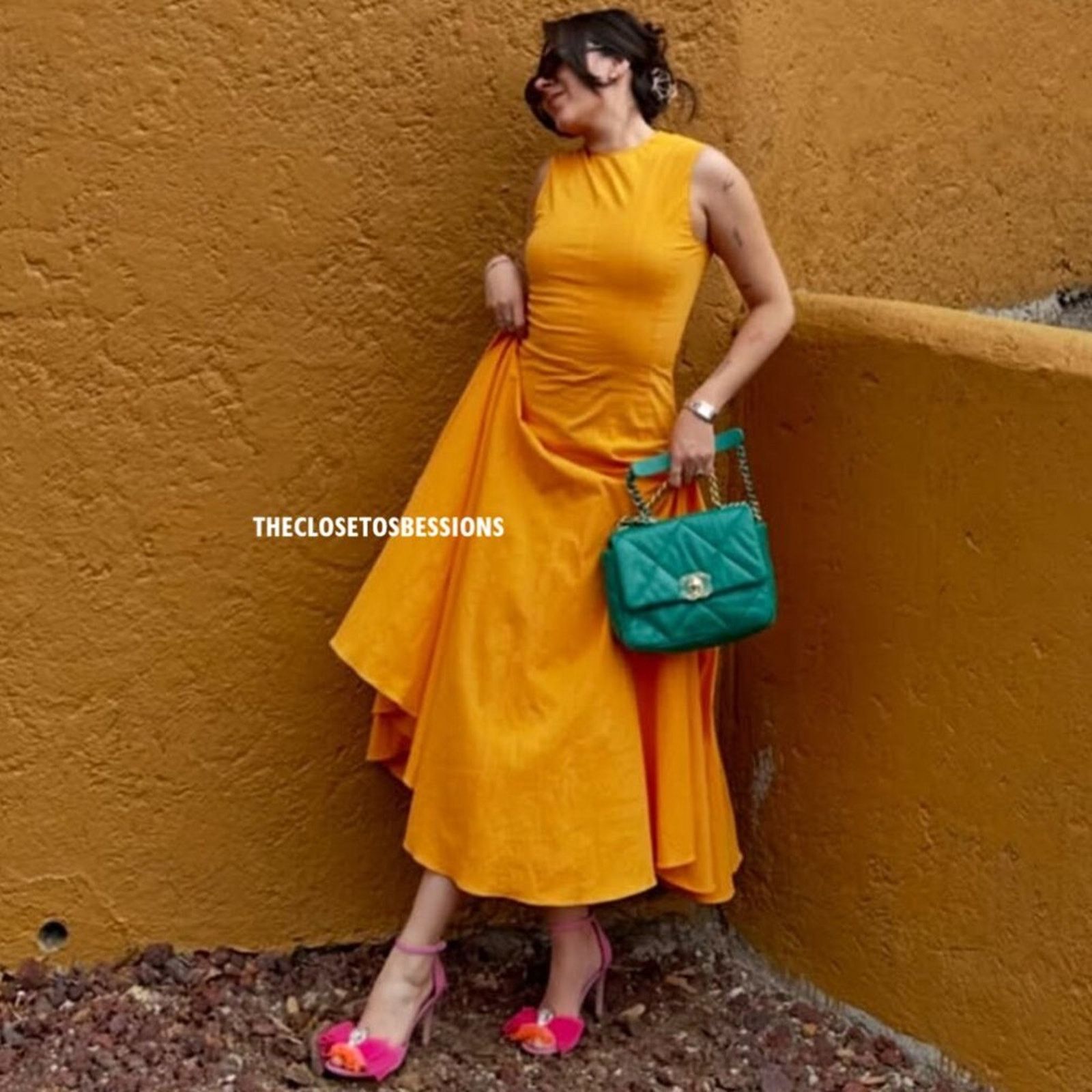 Zara ZARA Orange A-Line Midi Dress NWT Size L / US 10 / IT 46 - 13 Thumbnail