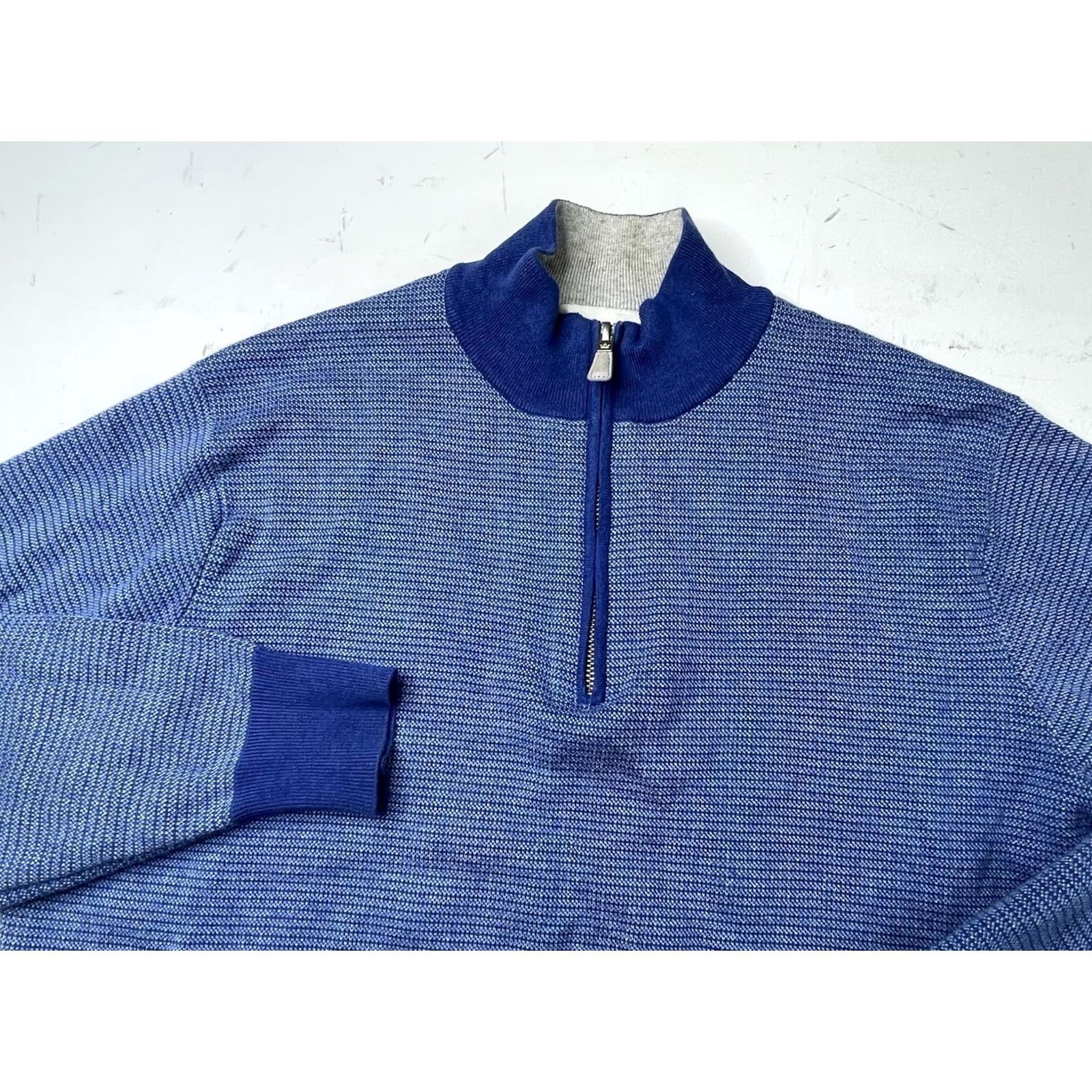 Peter Millar Peter Millar Sweater Pullover 1/4 Zip Mens M Blue Size US M / EU 48-50 / 2 - 2 Thumbnail