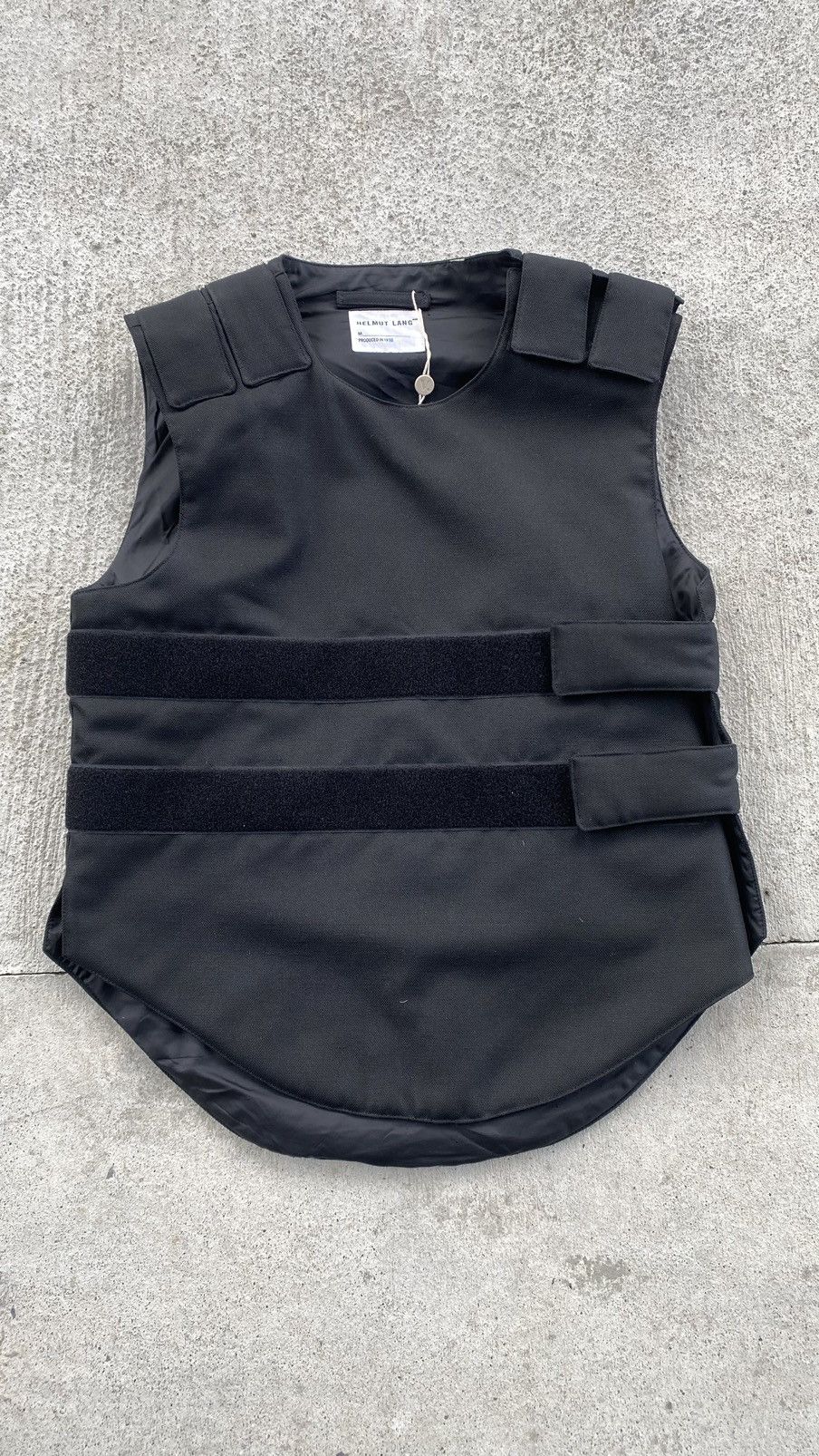 image of Helmut Lang S/s 1998 Polyamide Bullet Proof Vest in Black, Men's (Size Medium)