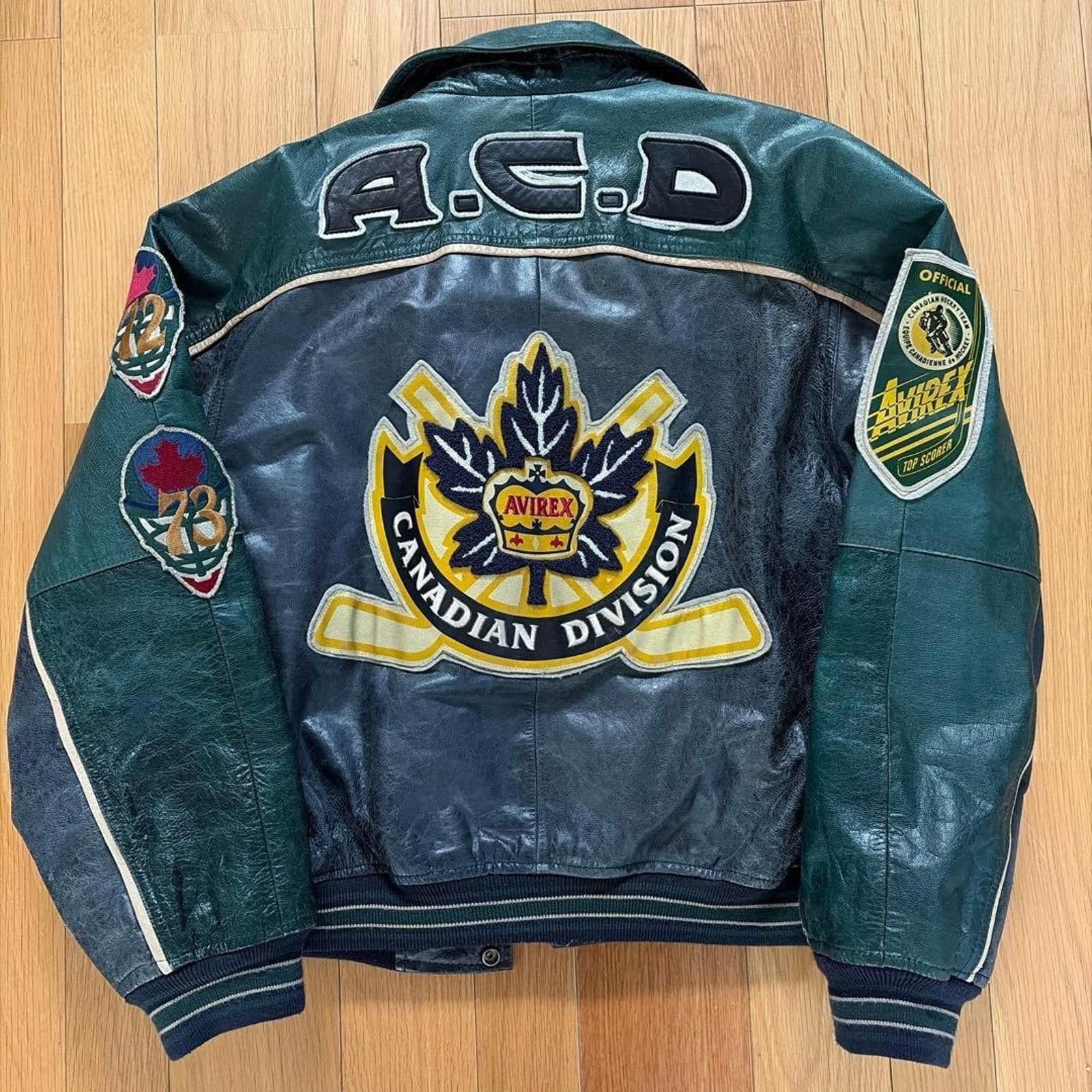Avirex Avirex - Vintage Canada Hockey Leather Jacket Size US M / EU 48-50 / 2 - 6 Thumbnail