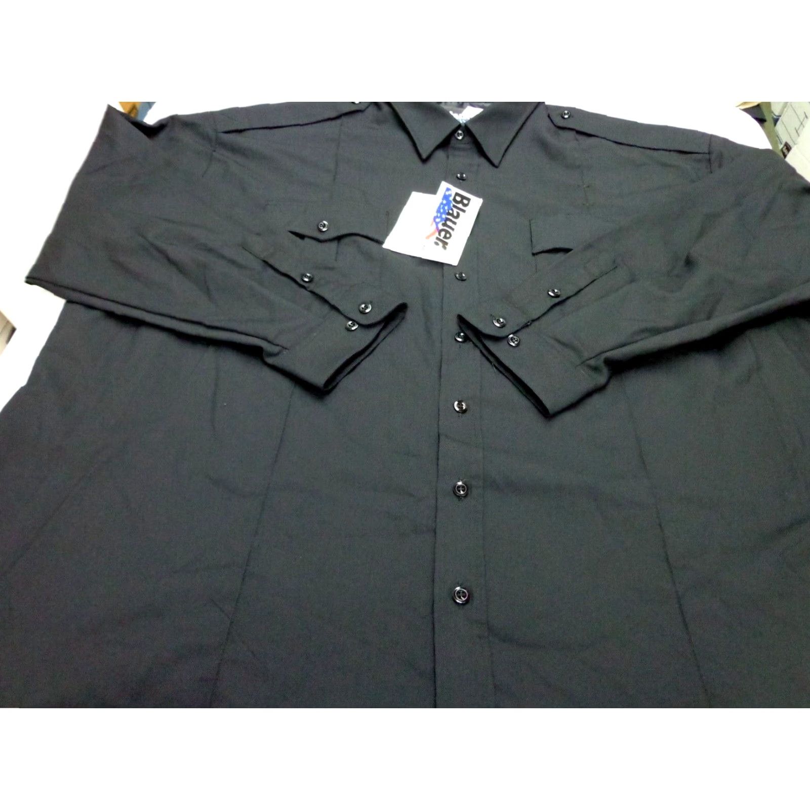 Vintage BLAUER MENS LONG SLEEVE SHIRT UNIFORM POLYESTER RAYON BLEND BLUE 20.5 8900 36-37 Mens Size US XXL / EU 58 / 5 - 3 Thumbnail