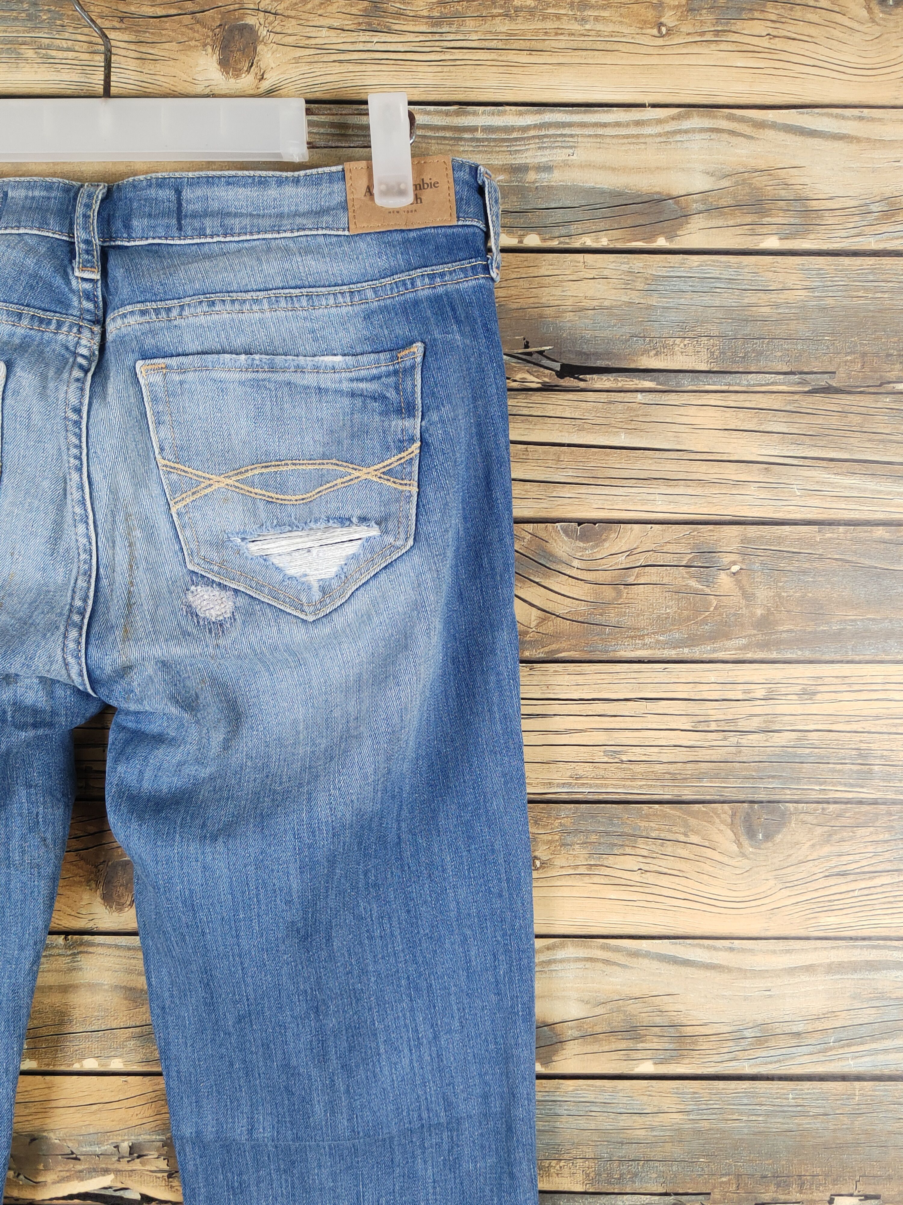 Abercrombie & Fitch Abercrombie & Fitch patchwork Ripped denim Jeans #W1295 Size US 29 - 10 Thumbnail