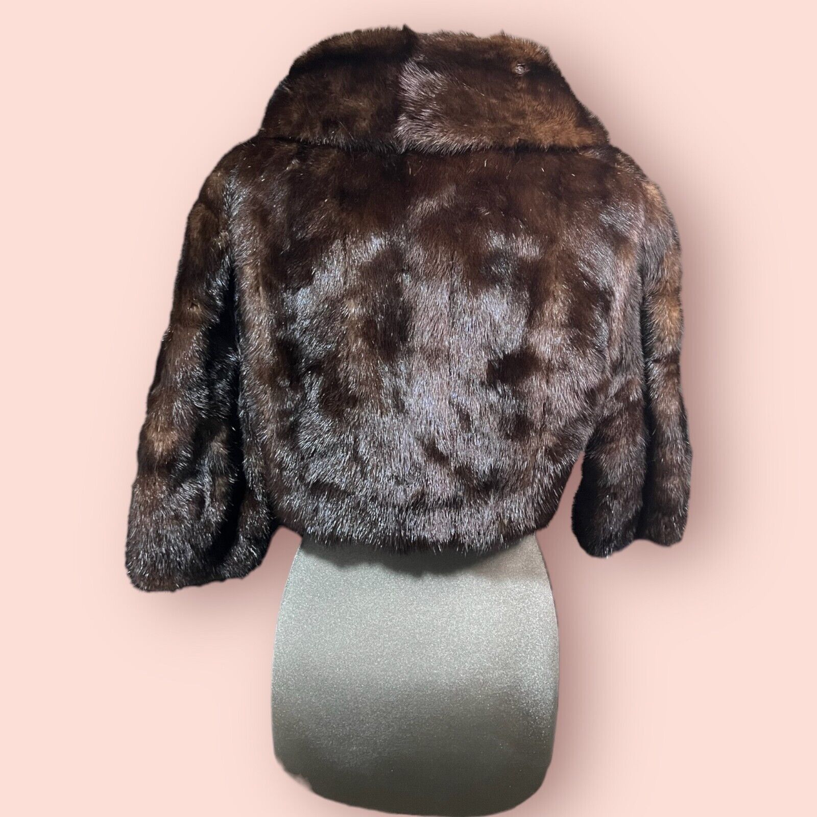 Vintage I. Magnin Vintage Mink Stole Cape Wrap Shrug Brown Size XS / US 0-2 / IT 36-38 - 2 Thumbnail