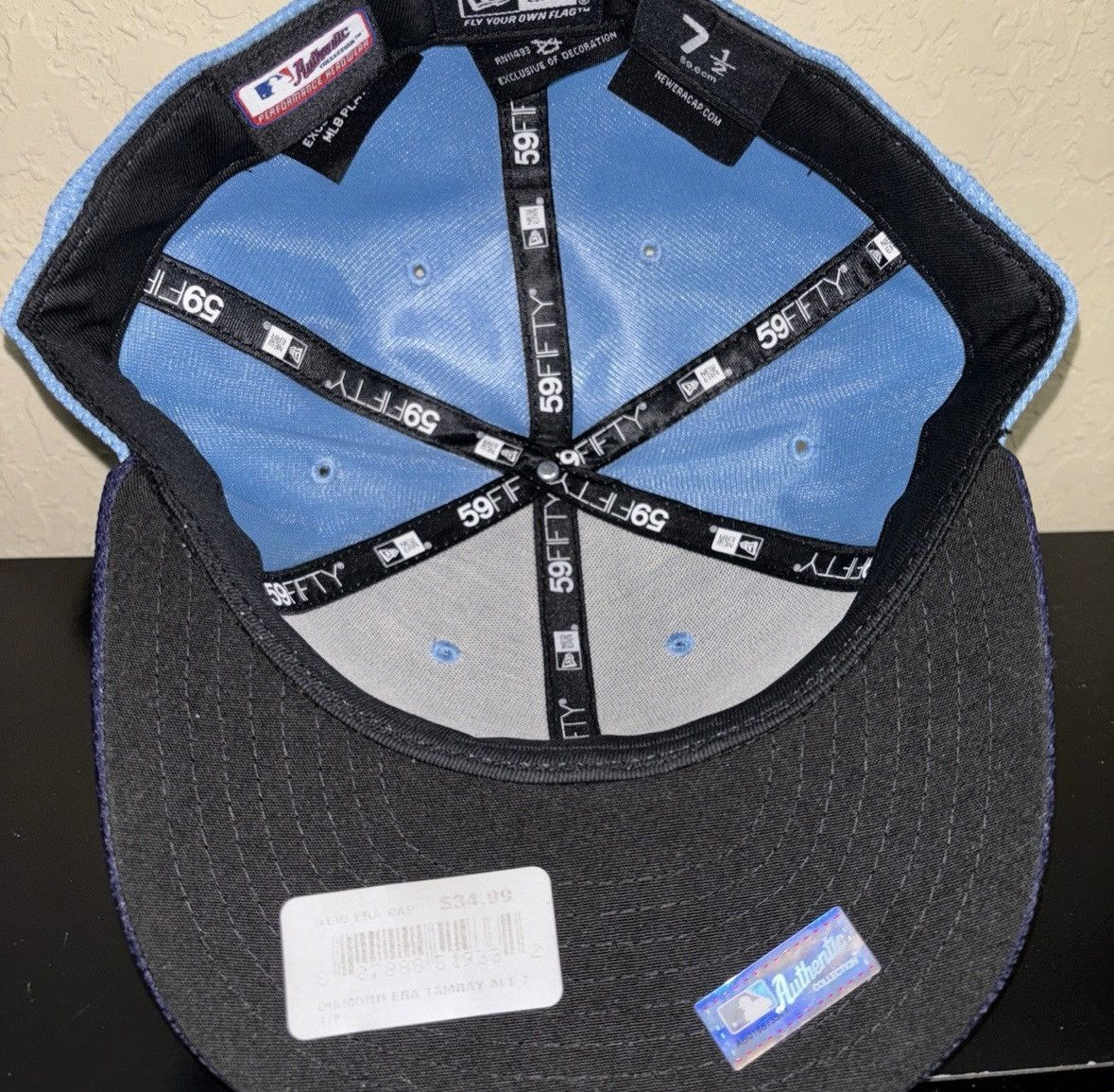 MLB × New Era Tampa Bay Ray New Era Spring Training Hat 7 1/2 Size ONE SIZE - 5 Thumbnail