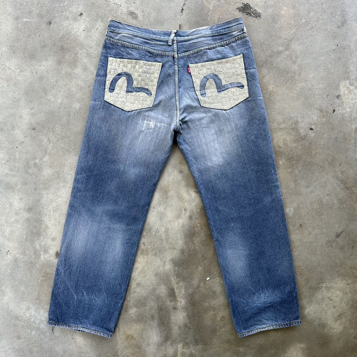 Evisu Vintage Japanese EVISU Faded Denim Indigo Pant Jean W39 Size US 39 - 1 Thumbnail