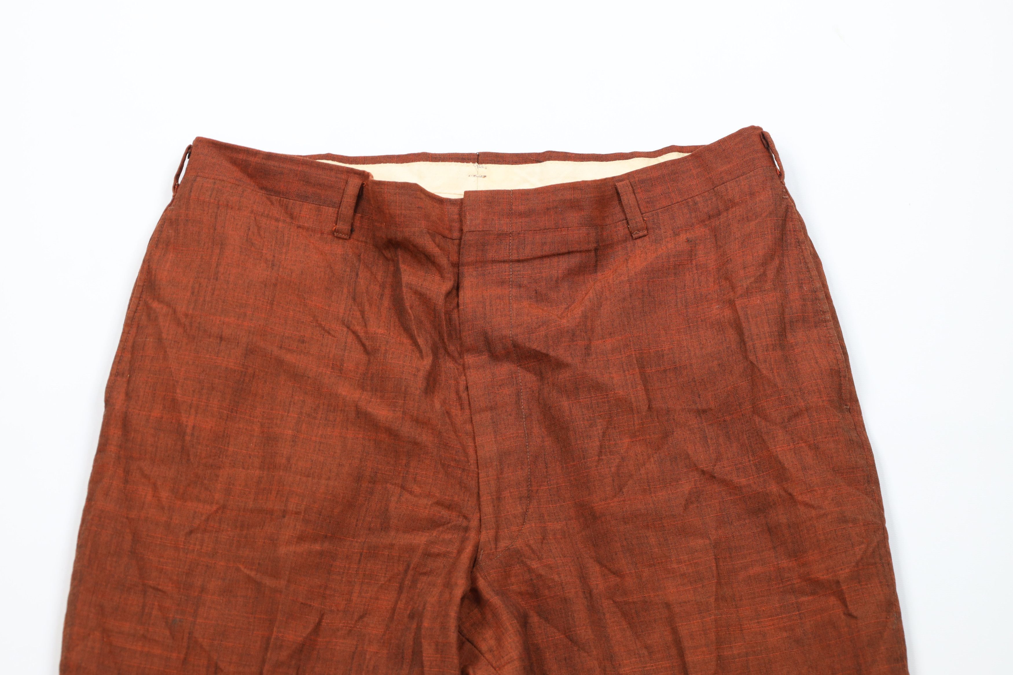 Vintage Vintage 50s Rockabilly Fleck Rayon Gabardine Chino Pants USA Size US 34 / EU 50 - 2 Thumbnail