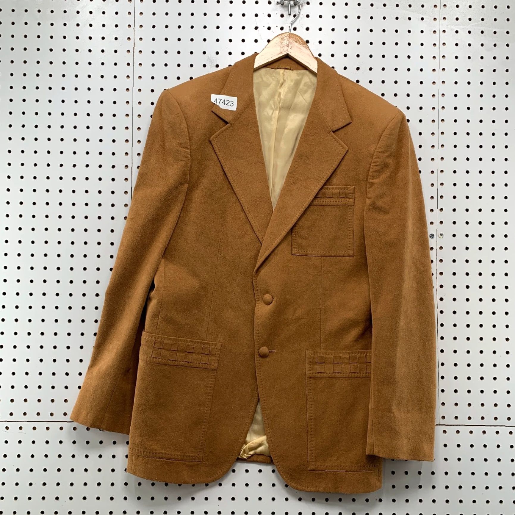 Vintage VINTAGE Lebaron Blazer Shirt Mens 40 Brown Suede Western 60s Jacket Notch Two-Button Single-Breasted Size 40R - 2 Thumbnail