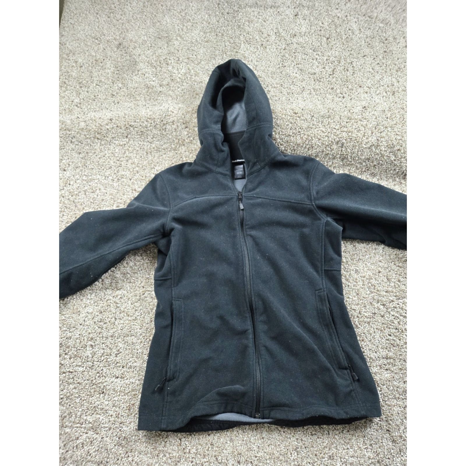 Black Diamond Black Diamond Windstopper Jacket Womens Medium Black Fleece Full Zip Hooded Size M / US 6-8 / IT 42-44 - 4 Thumbnail