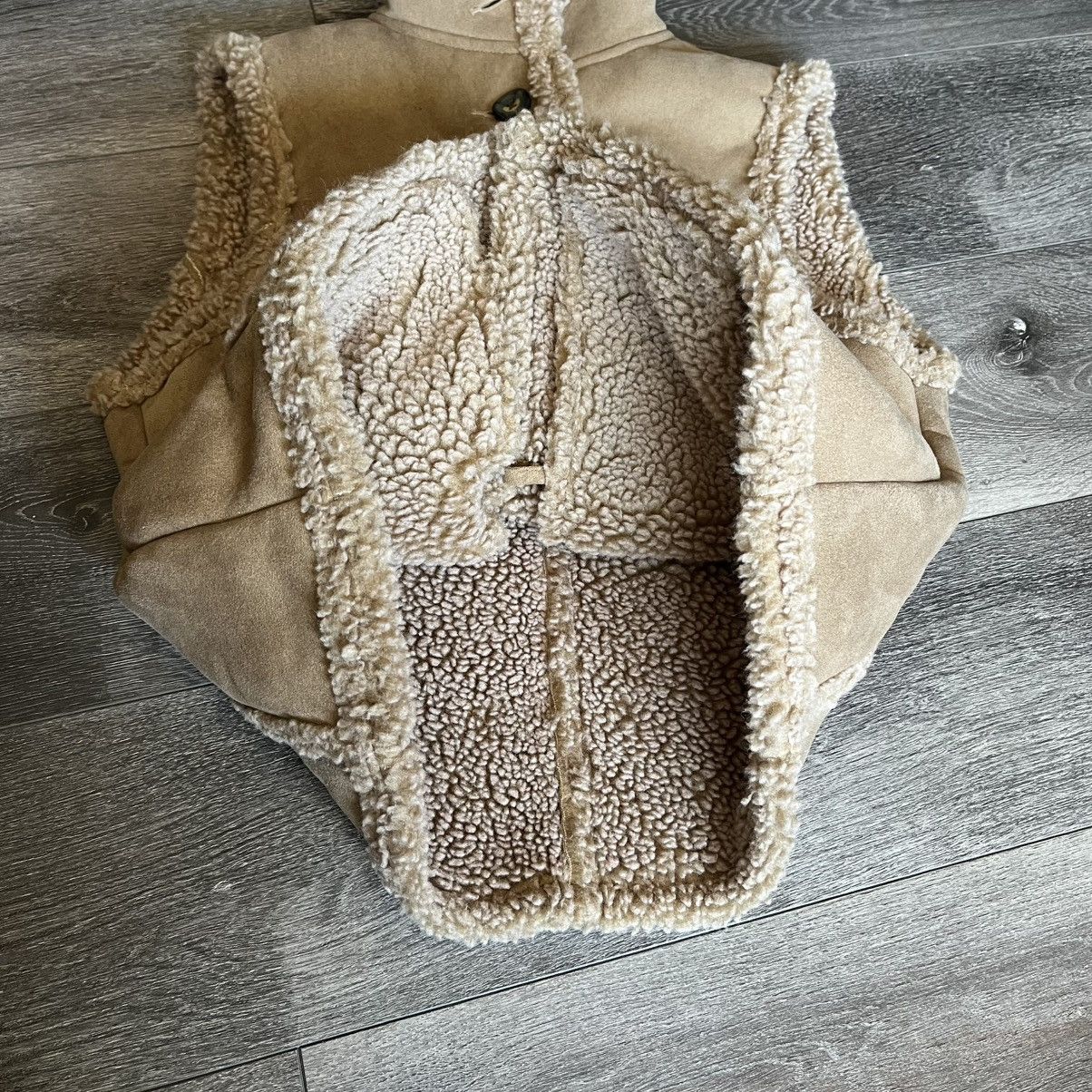 L.L. Bean × Vintage Vintage LL Bean Faux Leather Sherpa Lined Button Up Vest Fur Size XS / US 0-2 / IT 36-38 - 10 Thumbnail