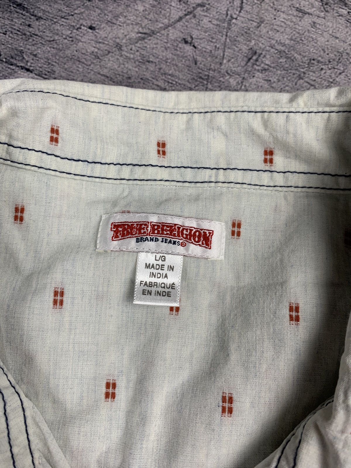 True Religion Vintage True Religion USA Logo Shirt Short Sleeve White Top Size US L / EU 52-54 / 3 - 5 Thumbnail