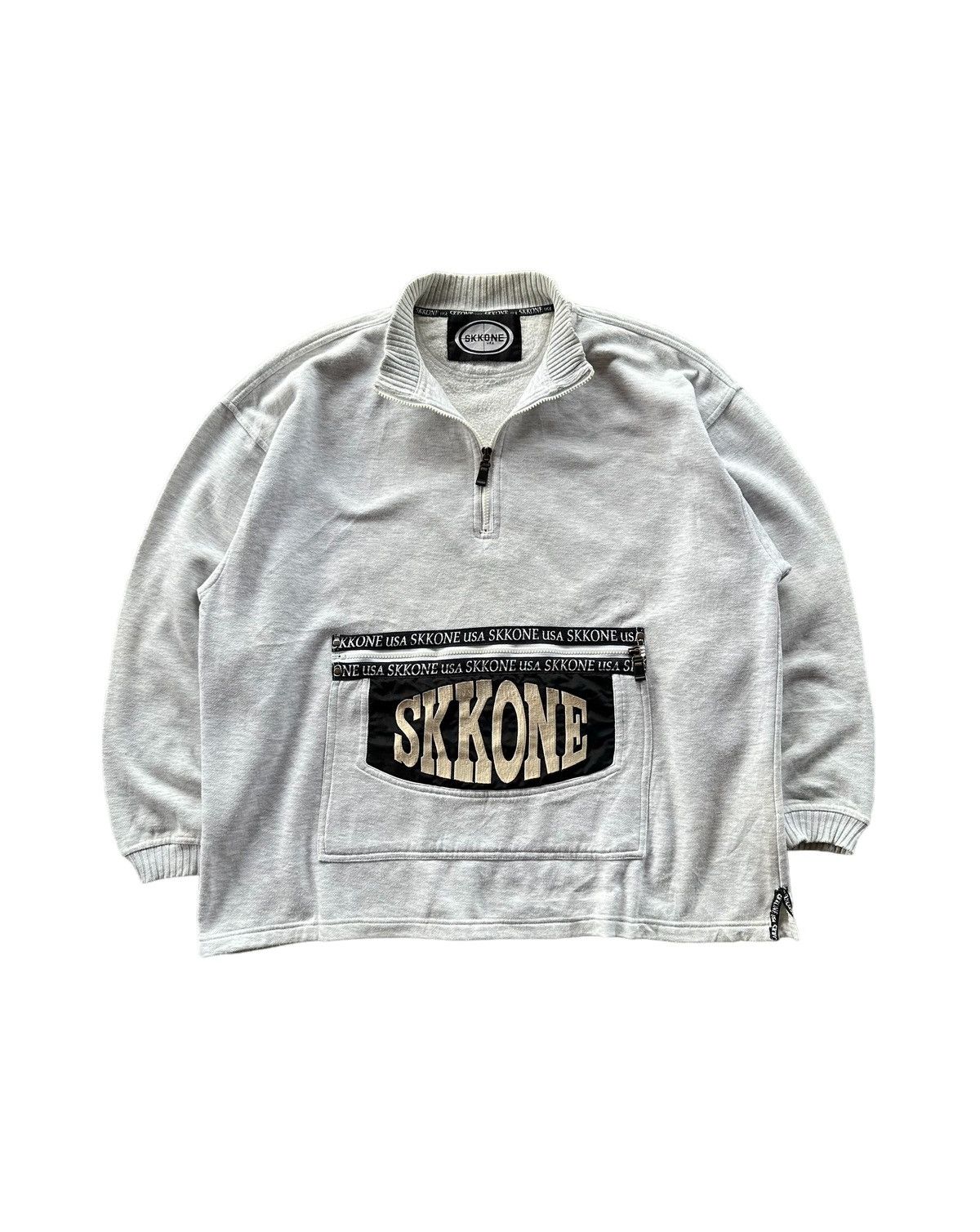 Vintage Rare Vintage Skkone Sweatshirt Half Zipper Vintage Size US XXL / EU 58 / 5 - 2 Thumbnail