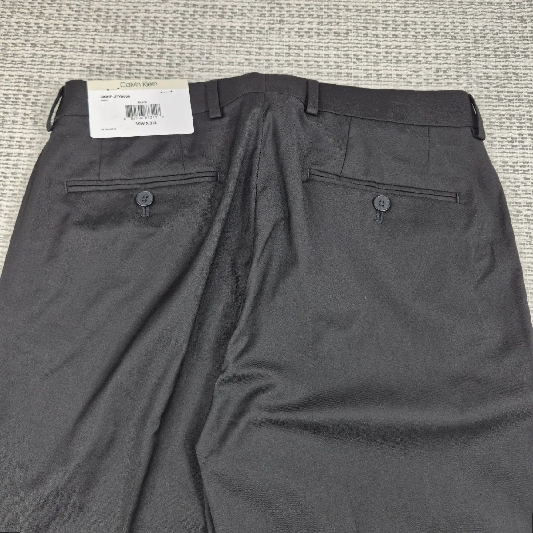 Calvin Klein Calvin Klein Dress Pants Mens 30x32 Black Flat Front Stretch Business Formal Dress PantsMens 30W 32L Black Regular Fit Straight Leg Formal Wear" Size US 30 / EU 46 - 3 Thumbnail