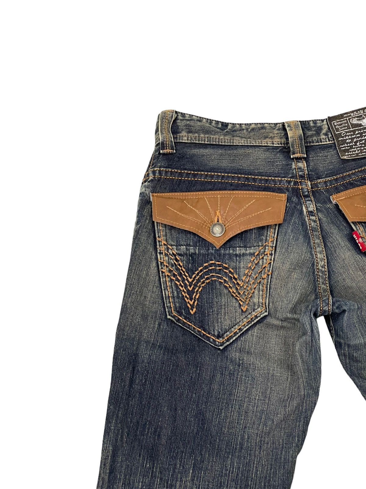 Edwin Flare Jeans Edwin Native Japan Distress Boot Cut 7🟦2 Size US 30 / EU 46 - 18 Thumbnail