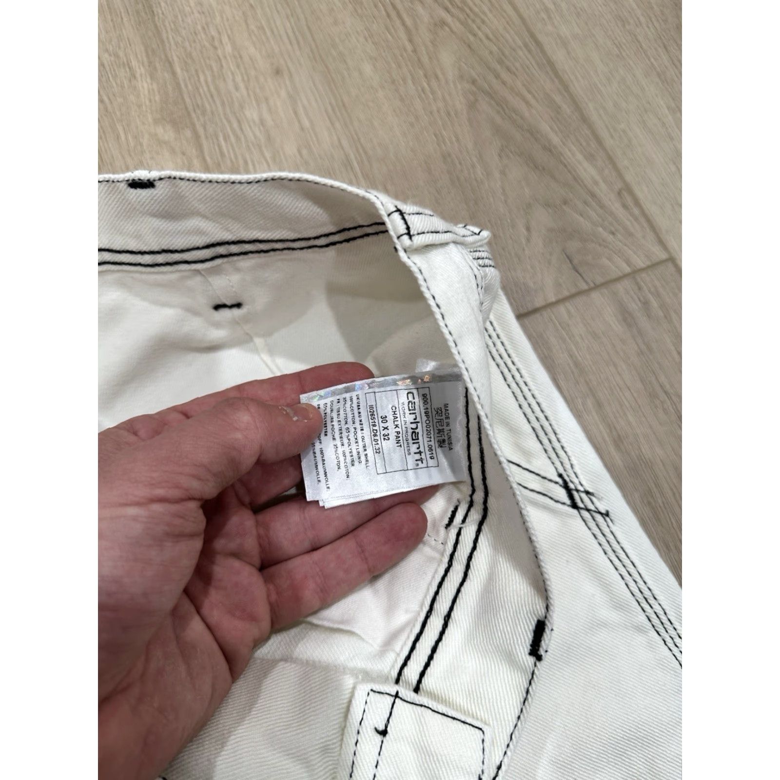 Carhartt VINTAGE Carhartt Wip Canvas Logo Trouser Pants 30x26 Carpenter Workwear 5-Pocket Mens White Size US 30 / EU 46 - 6 Thumbnail