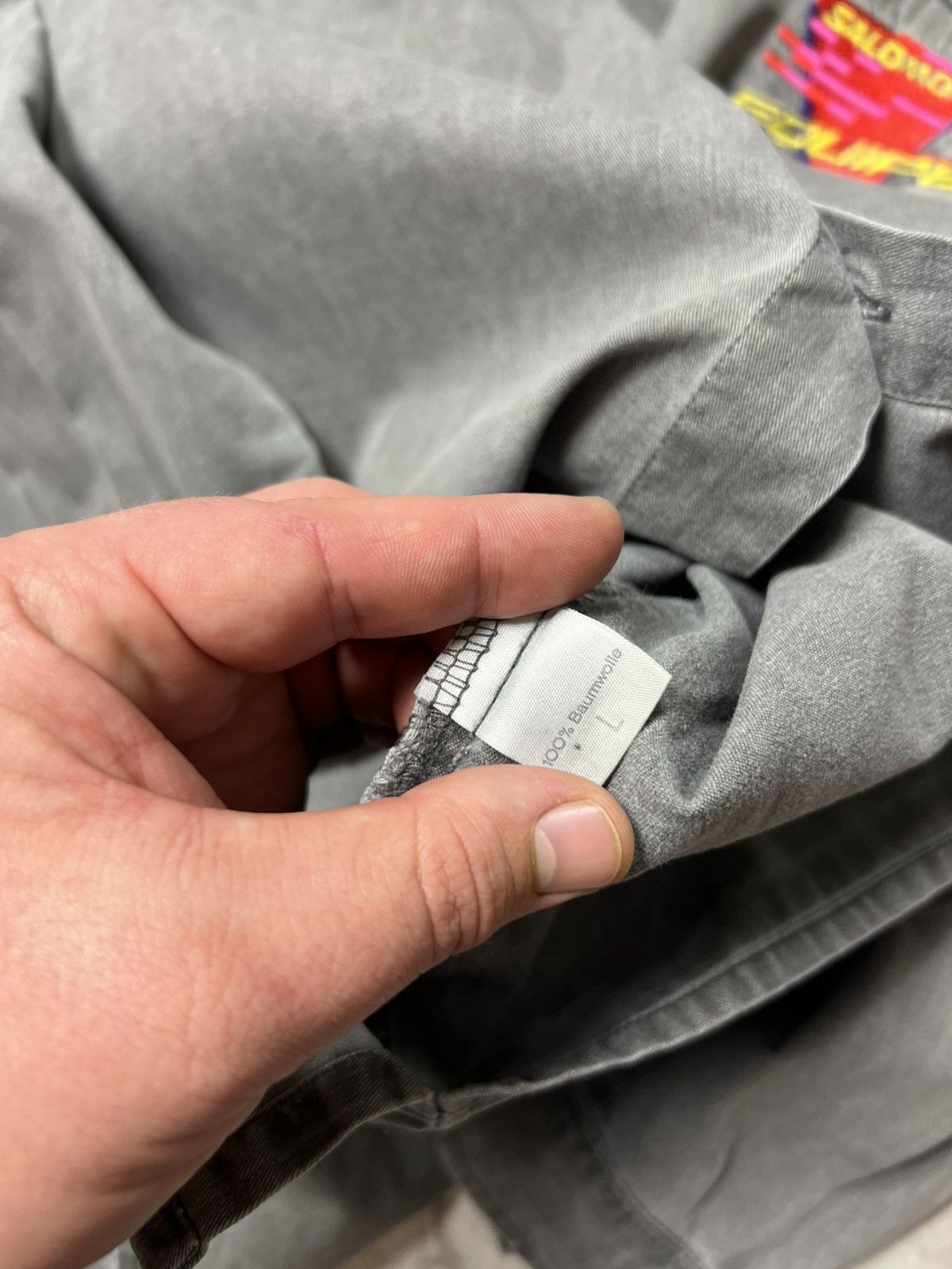 Salomon Vintage Equipe by Salomon Button Shirt Faded Grey Overshirt Size US L / EU 52-54 / 3 - 17 Thumbnail