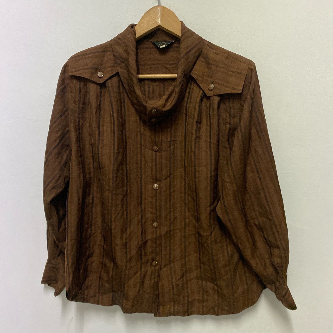 image of Leilian Shirt Vintage in Brown, Women's (Size Medium)