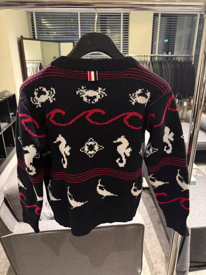 Thom Browne Thom browne Size 2 Rare Ocean Series Wool Sweater 2504-Nex Size M / US 6-8 / IT 42-44 - 2 Thumbnail