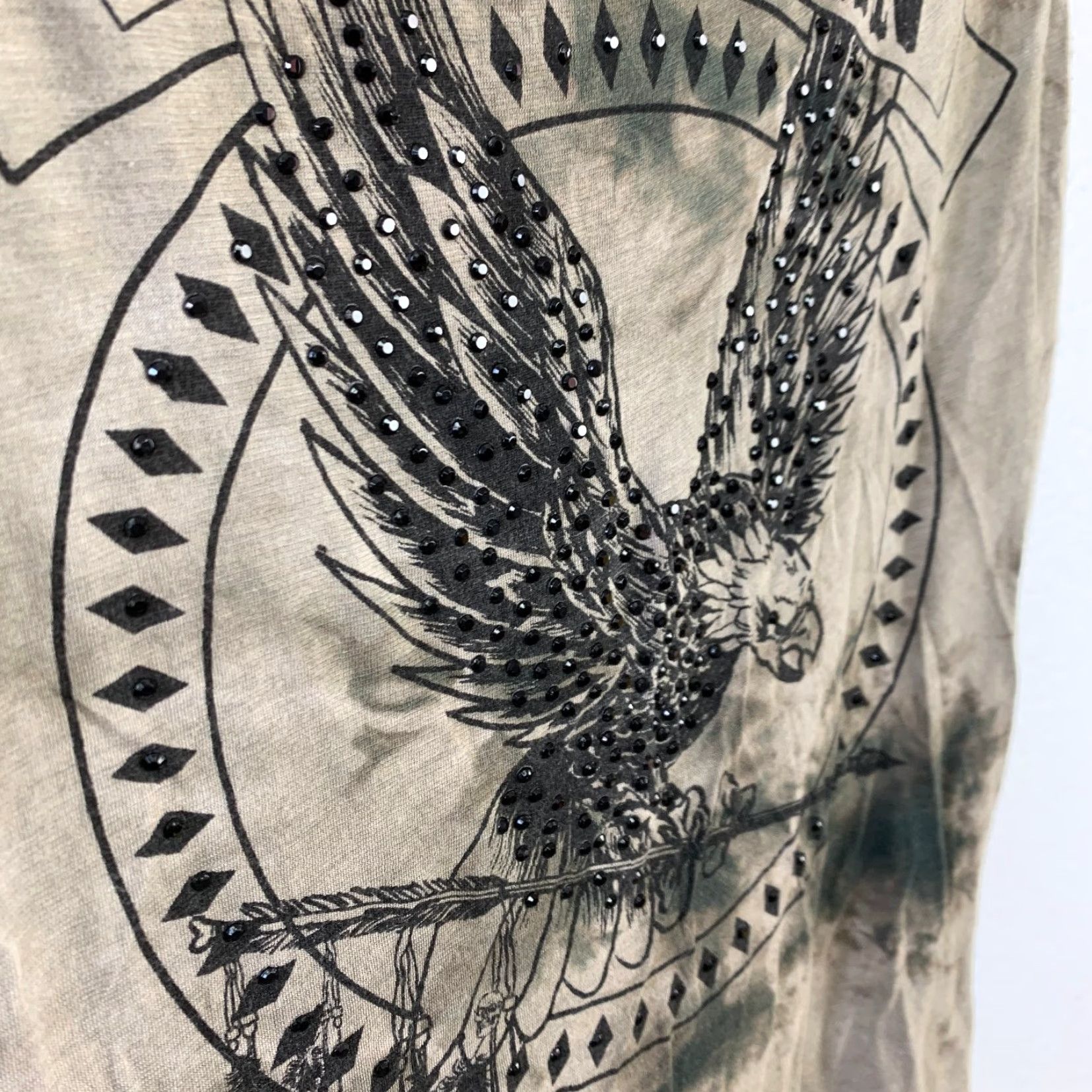Vintage Crash & Burn Y2K Eagle Graphic Sleeveless Top Women's Brown Shirt S/M Size S / US 4 / IT 40 - 4 Thumbnail