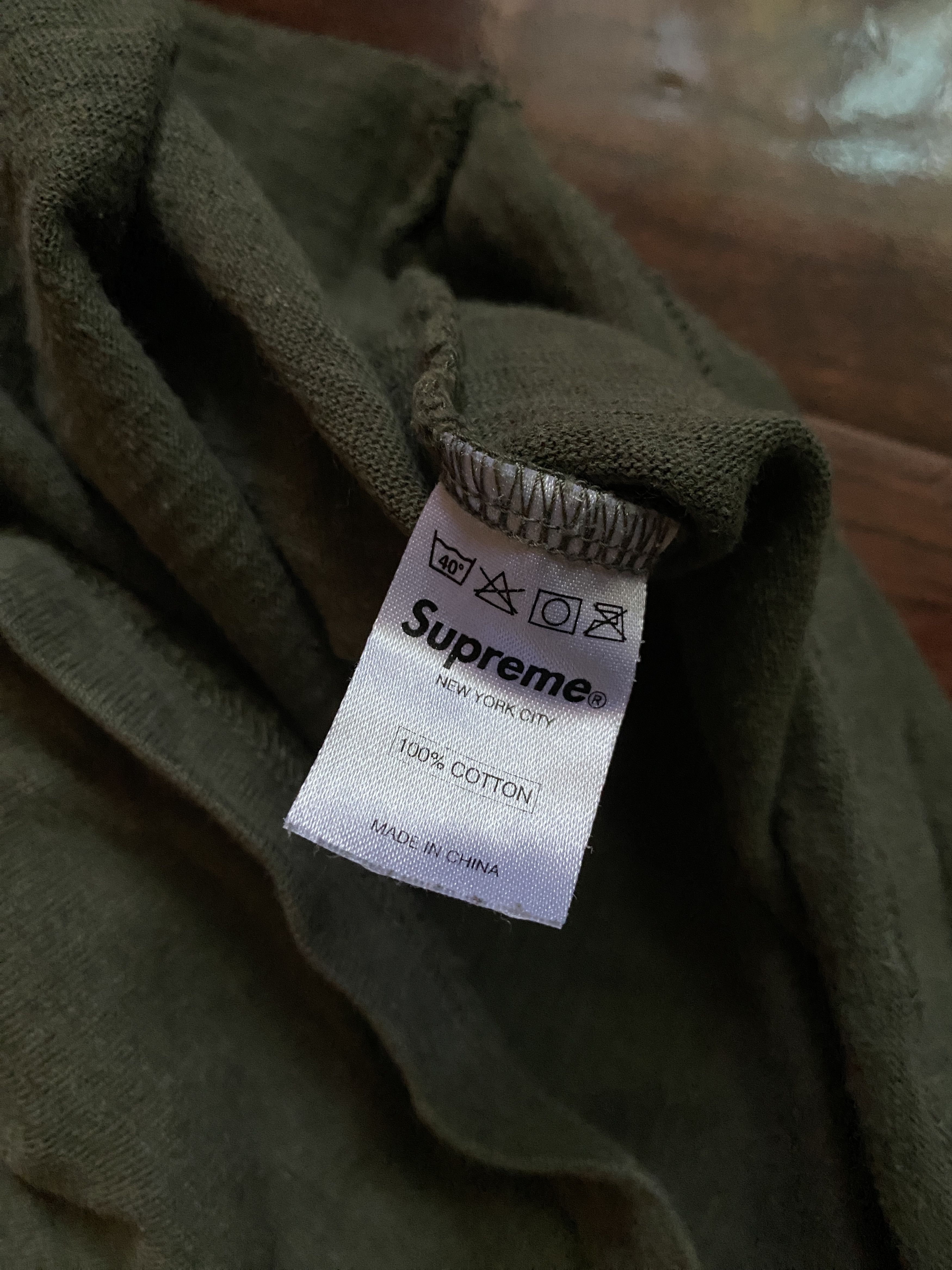 Supreme S/S Pocket Tee Olive Size US L / EU 52-54 / 3 - 4 Thumbnail