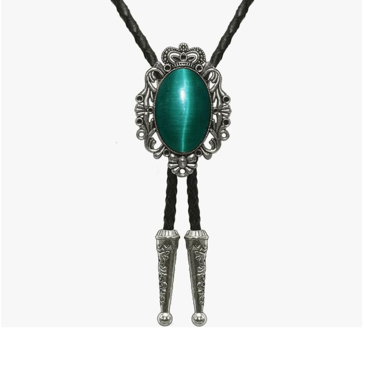 Other Emerald Cat Eye Bolo Tie Size ONE SIZE - 4 Thumbnail