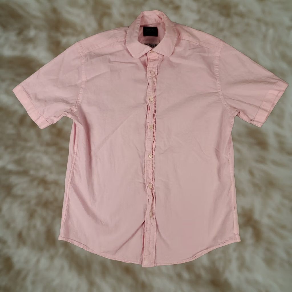 UNTUCKit UNTUCKit Shirt Mens S Pink Short Sleeve Seersucker Button Up Casual Size US S / EU 44-46 / 1 - 1 Thumbnail