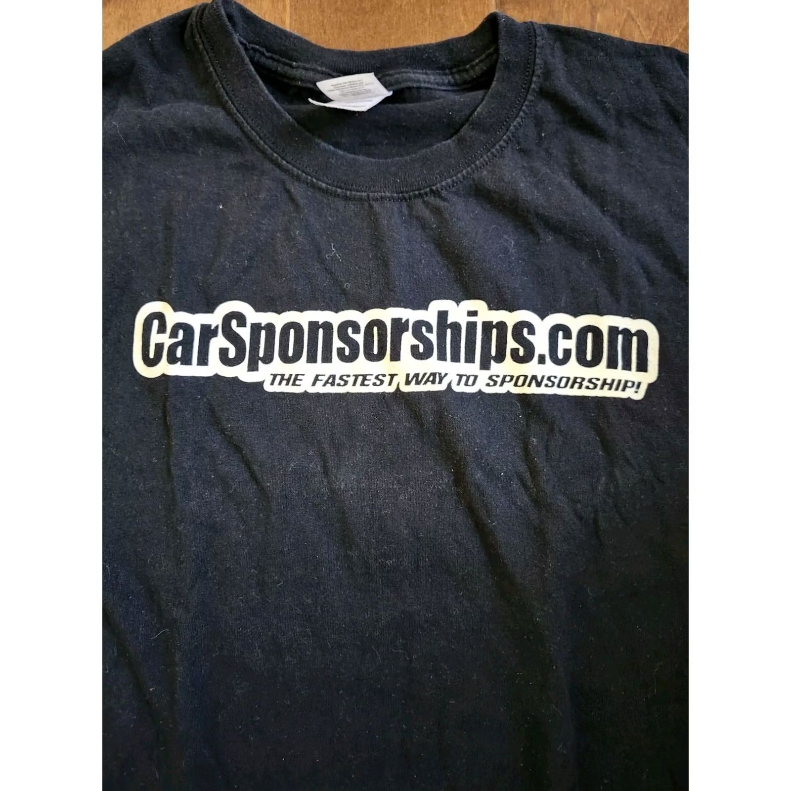 Gildan Gildan T-Shirt Car Sponsorship Road To Full Sponsorship Graphic Tee Black Size L Men's Short Sleeve Crew Neck Cotton Graphic Print All Seasons Size US L / EU 52-54 / 3 - 4 Thumbnail