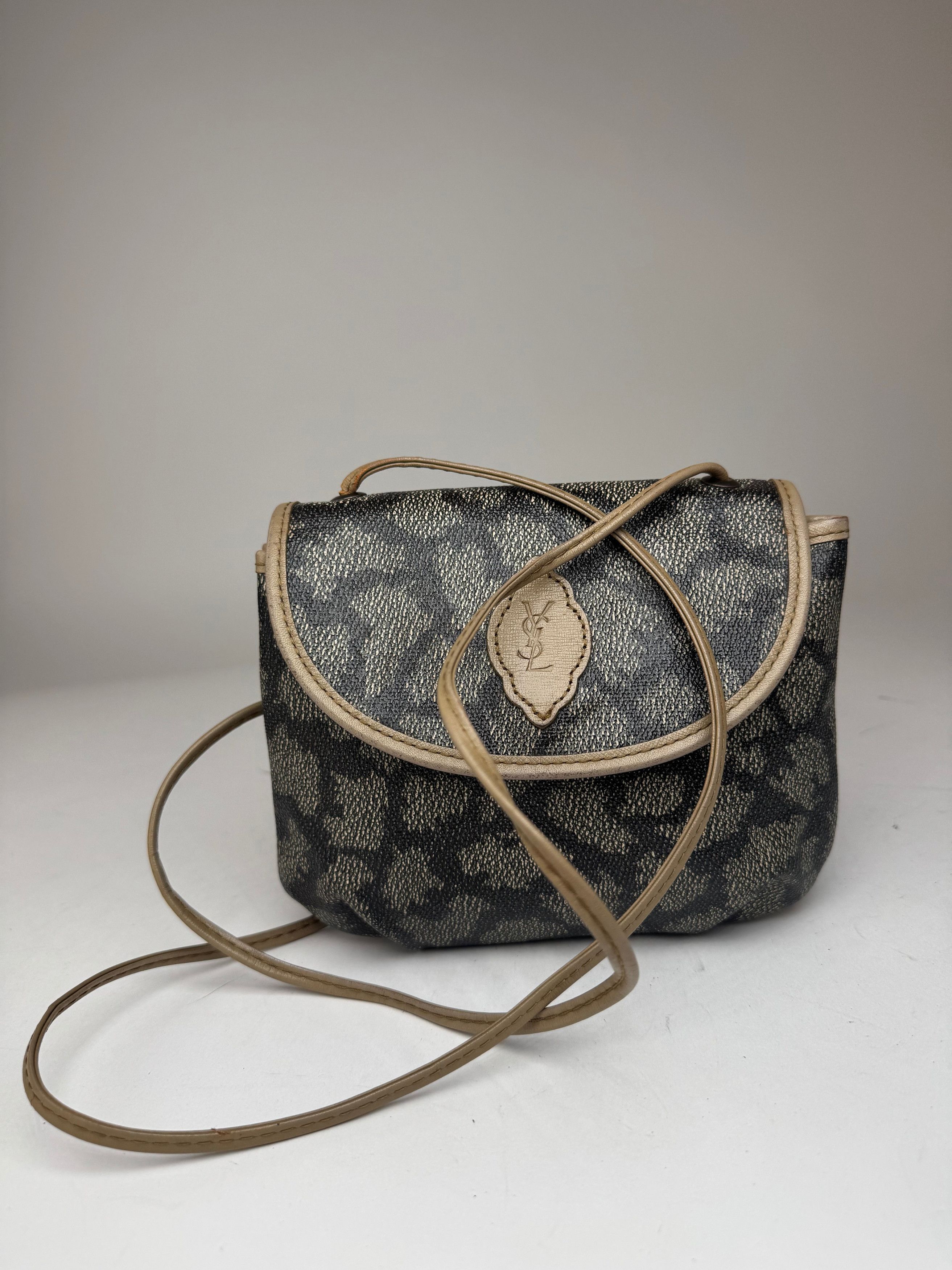 Other Vintage Yves Saint Laurent leather bag grey black Size ONE SIZE - 1 Thumbnail
