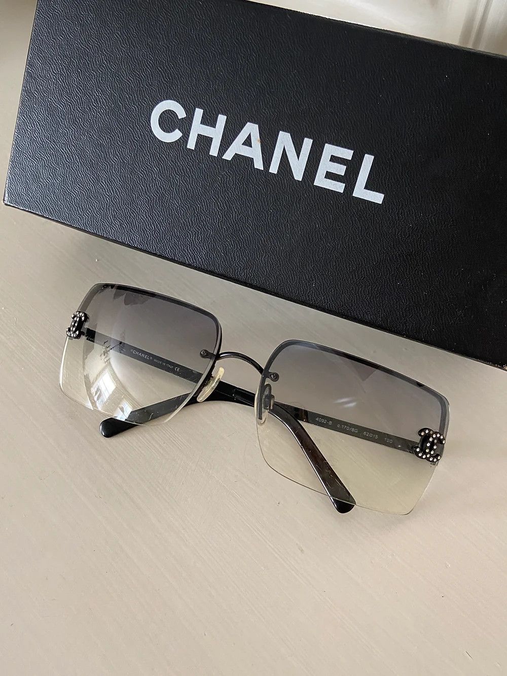 Chanel CHANEL SUNGLASSES 4092-B LOGO CC 4017 Metal Vintage Iconic Size ONE SIZE - 1 Thumbnail