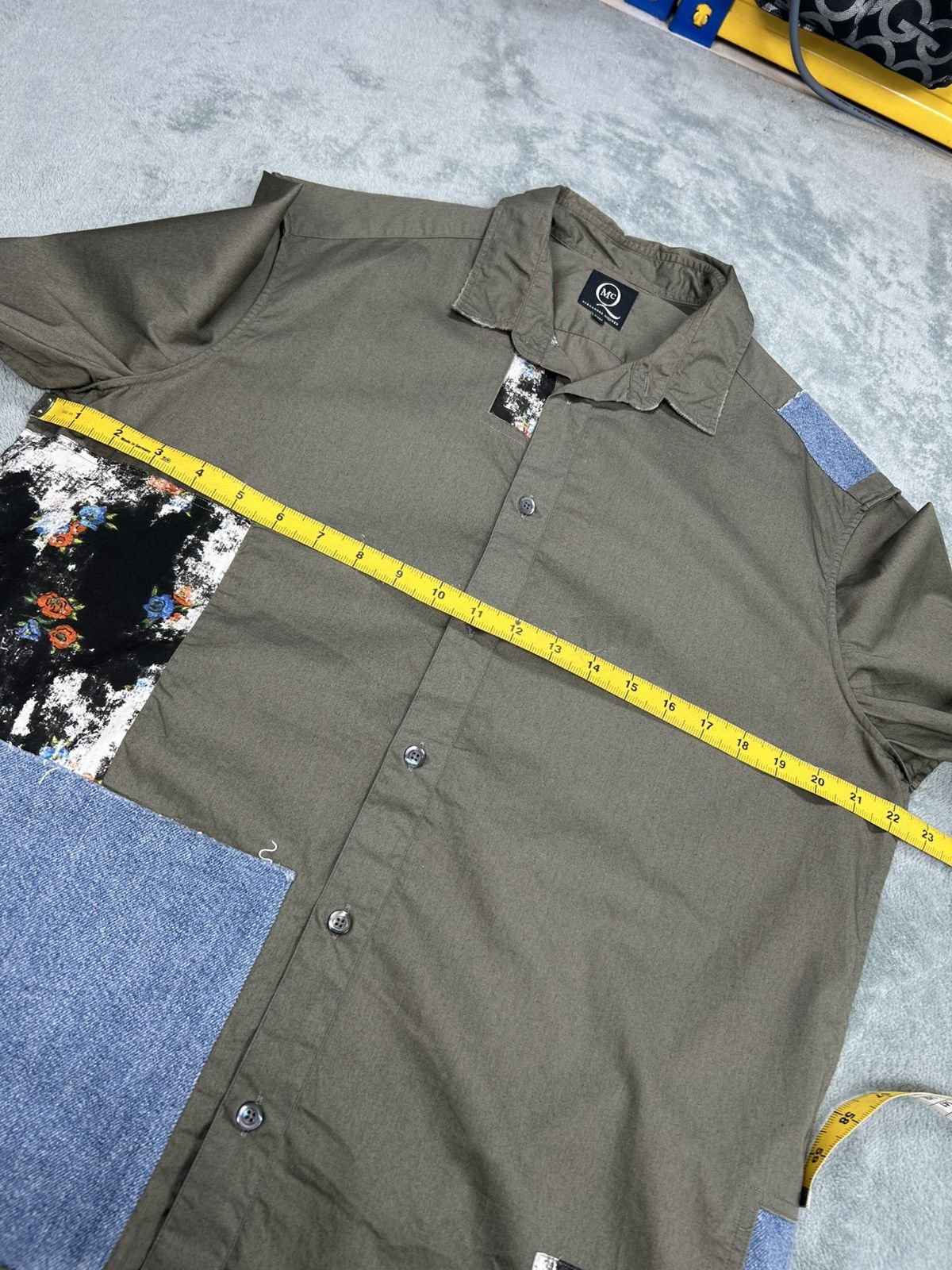Alexander McQueen Alexander Mcqueen Patchwork Button Shirt Size US L / EU 52-54 / 3 - 16 Thumbnail