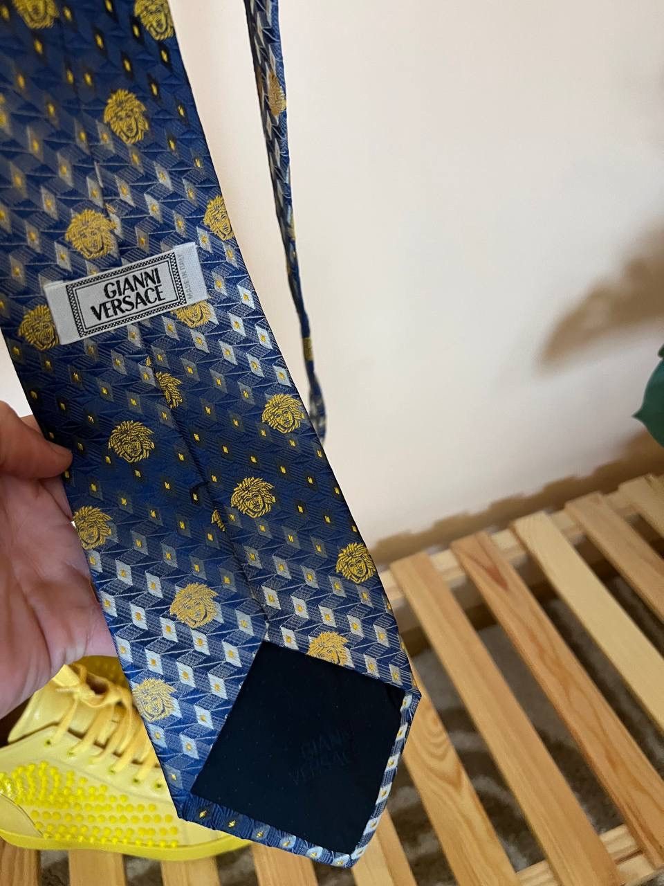 Versace × Vintage Rare Vintage Gianni Versace Medusa Silk Tie Made in Italy Size ONE SIZE - 6 Thumbnail