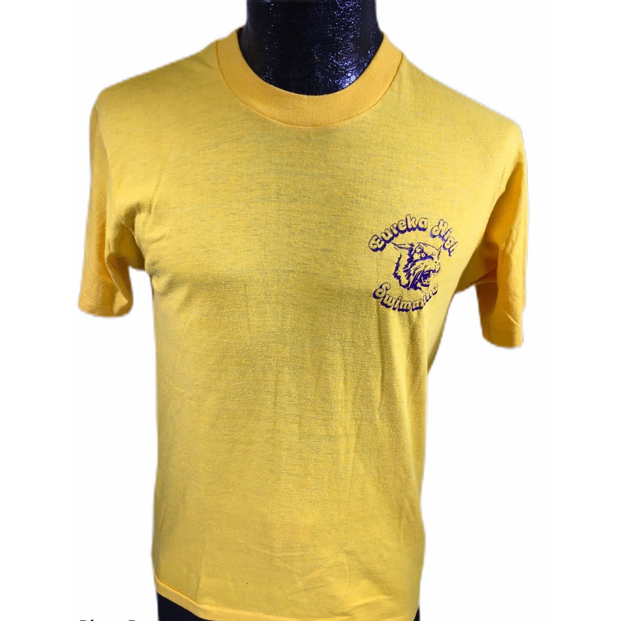 Vtg H Wolf & Sons ULTRA THIN 50/50 Eurika Swim Team T Shirt