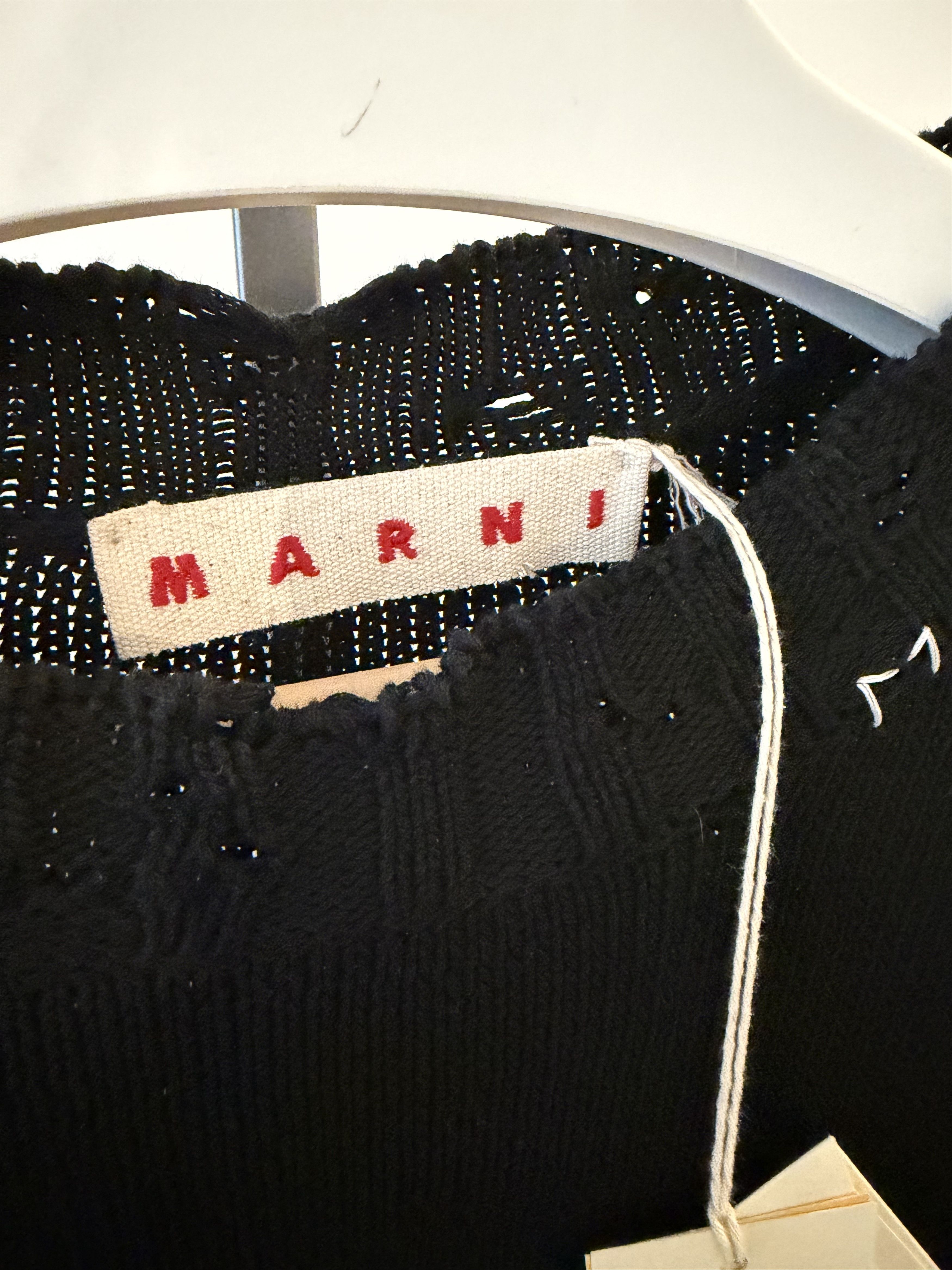 Marni MARNI BLACK DECONSTRUCTED SWEATER Size US L / EU 52-54 / 3 - 7 Thumbnail