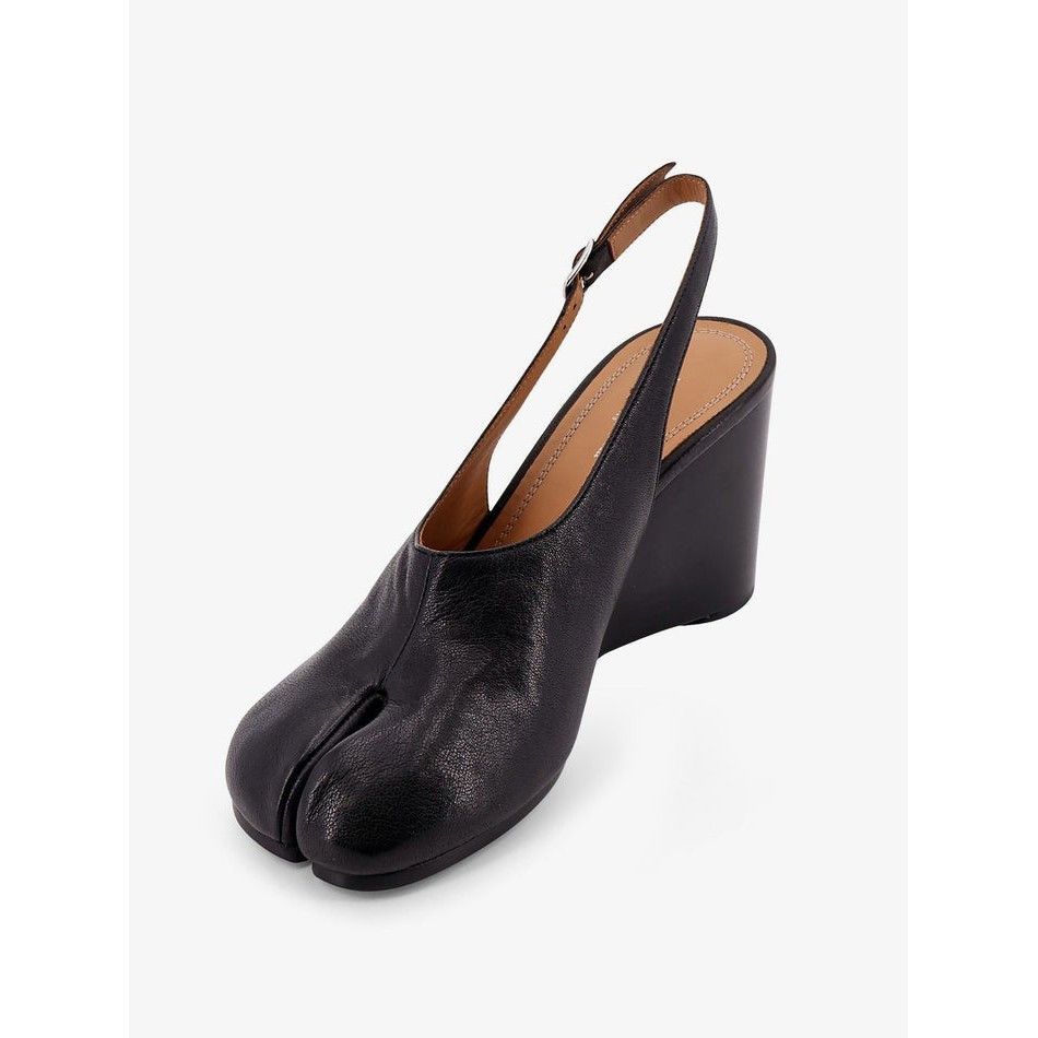 MAISON MARGIELA Tabi Black 80mm Wedge Pumps New & Authentic